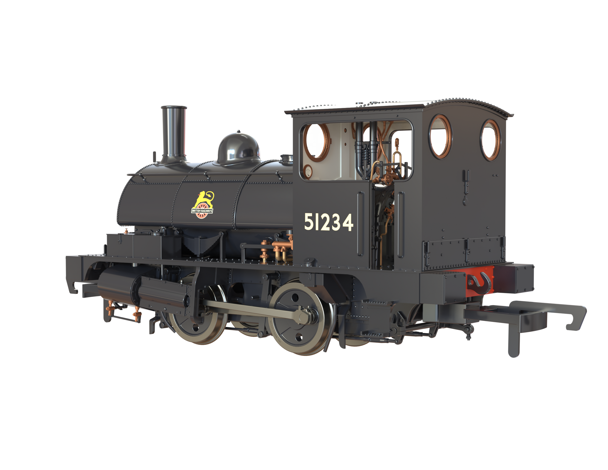 Clark Railworks OO Gauge C1025 L&Y Class 21 Pug, BR Black Early '51234' (pre-order)