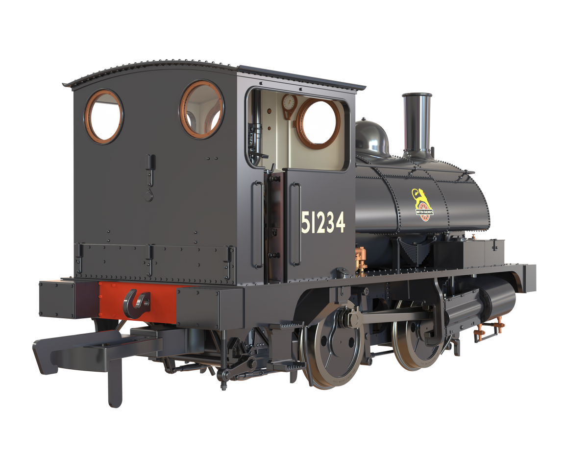 Clark Railworks OO Gauge C1025 L&amp;Y Class 21 Pug, BR Black Early &#39;51234&#39; (pre-order)