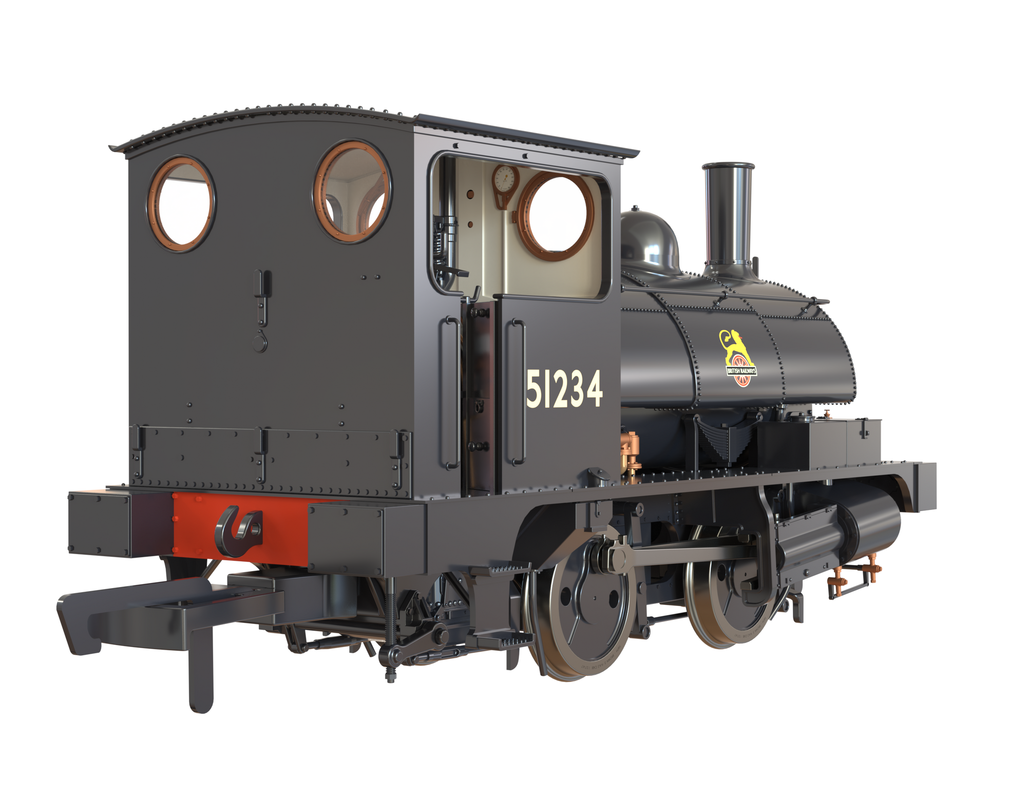 Clark Railworks OO Gauge C1025 L&Y Class 21 Pug, BR Black Early '51234' (pre-order)