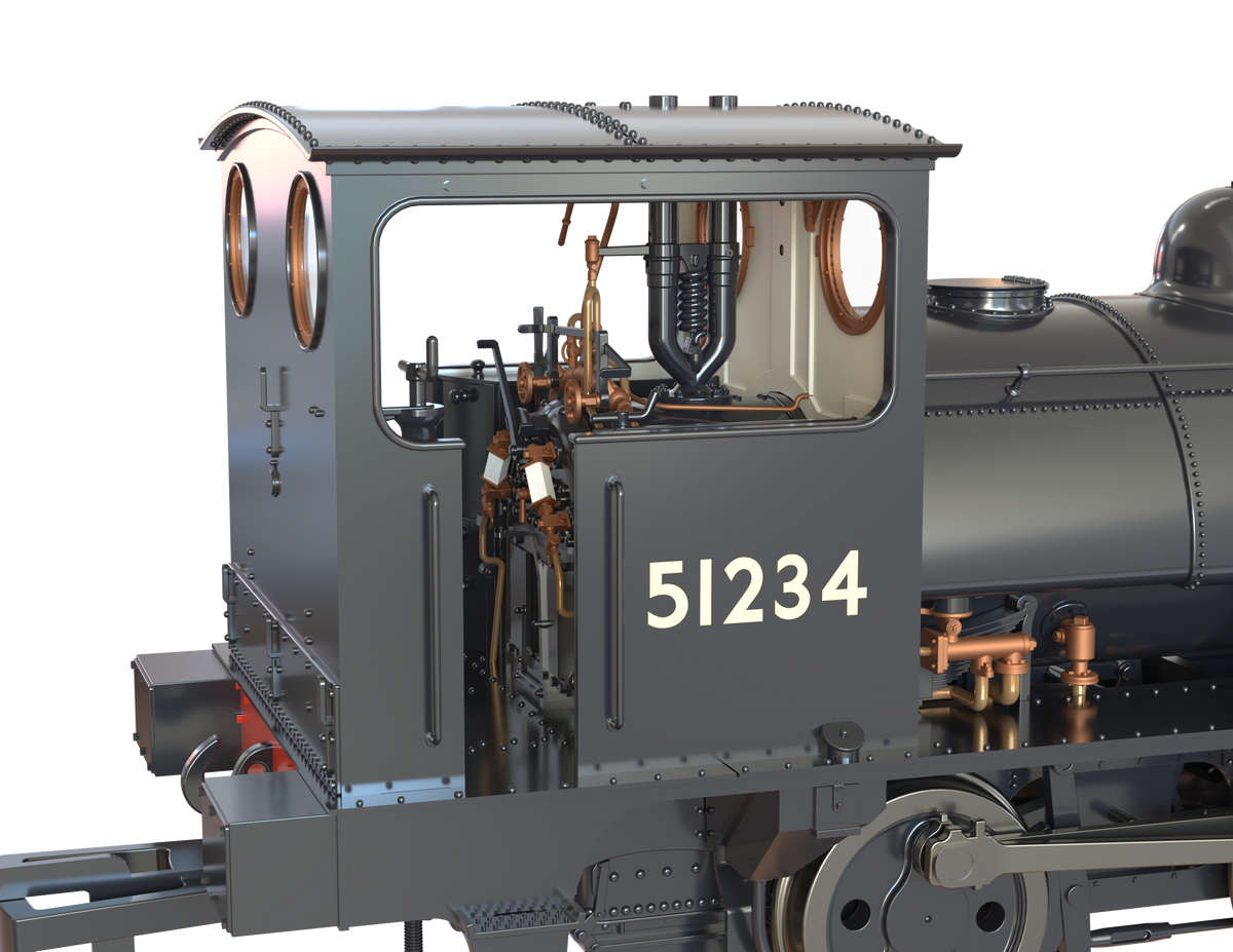 Clark Railworks OO Gauge C1025 L&amp;Y Class 21 Pug, BR Black Early &#39;51234&#39; (pre-order)