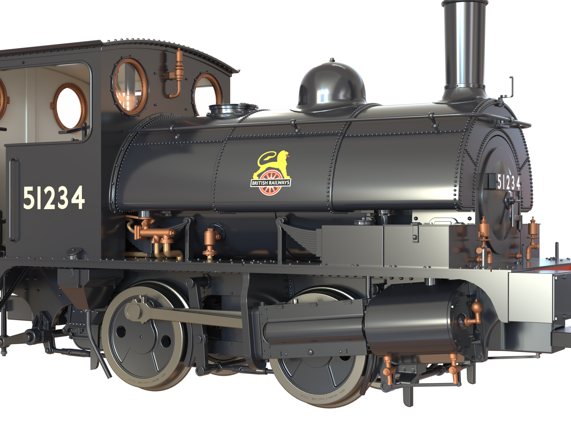 Clark Railworks OO Gauge C1025 L&Y Class 21 Pug, BR Black Early '51234' (pre-order)