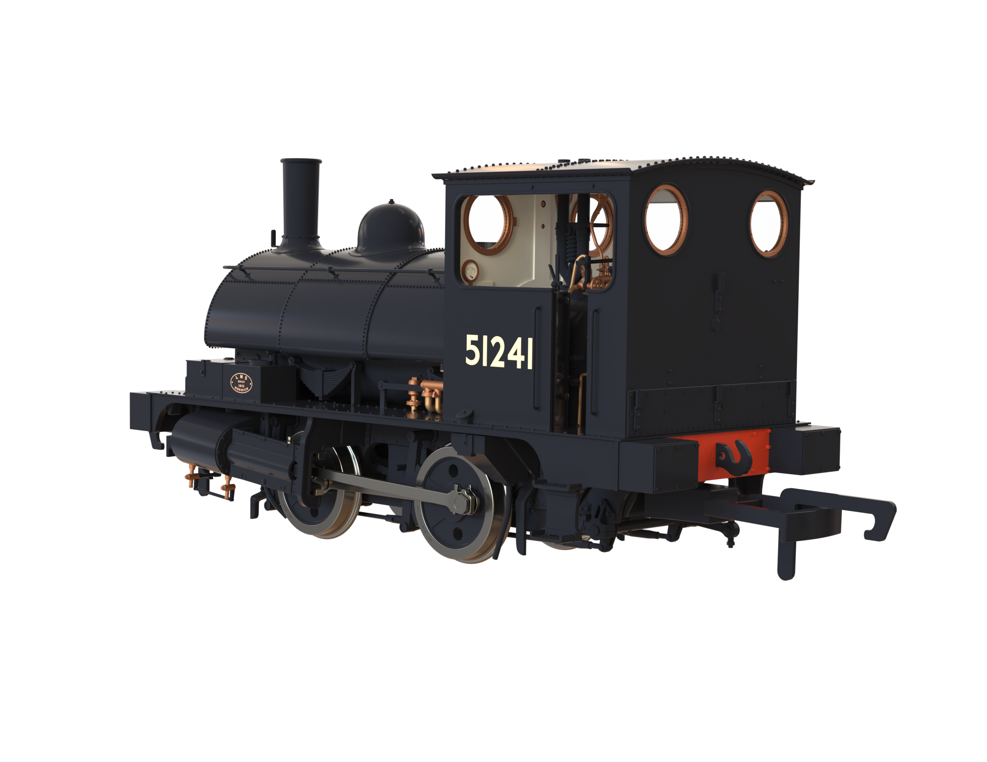 Clark Railworks OO Gauge C1026 L&Y Class 21 Pug, BR Plain Black '51241' (pre-order)
