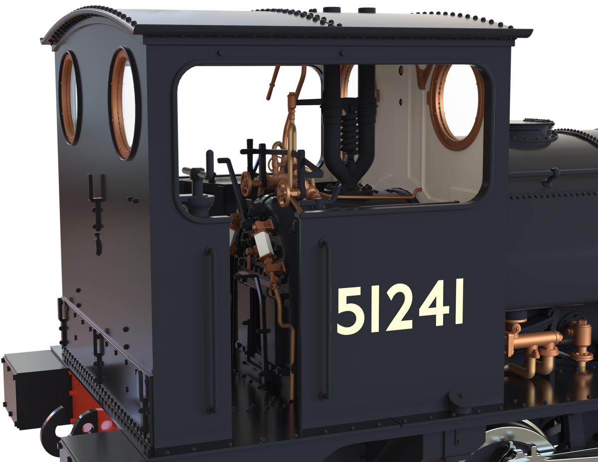 Clark Railworks OO Gauge C1026 L&amp;Y Class 21 Pug, BR Plain Black &#39;51241&#39; (pre-order)