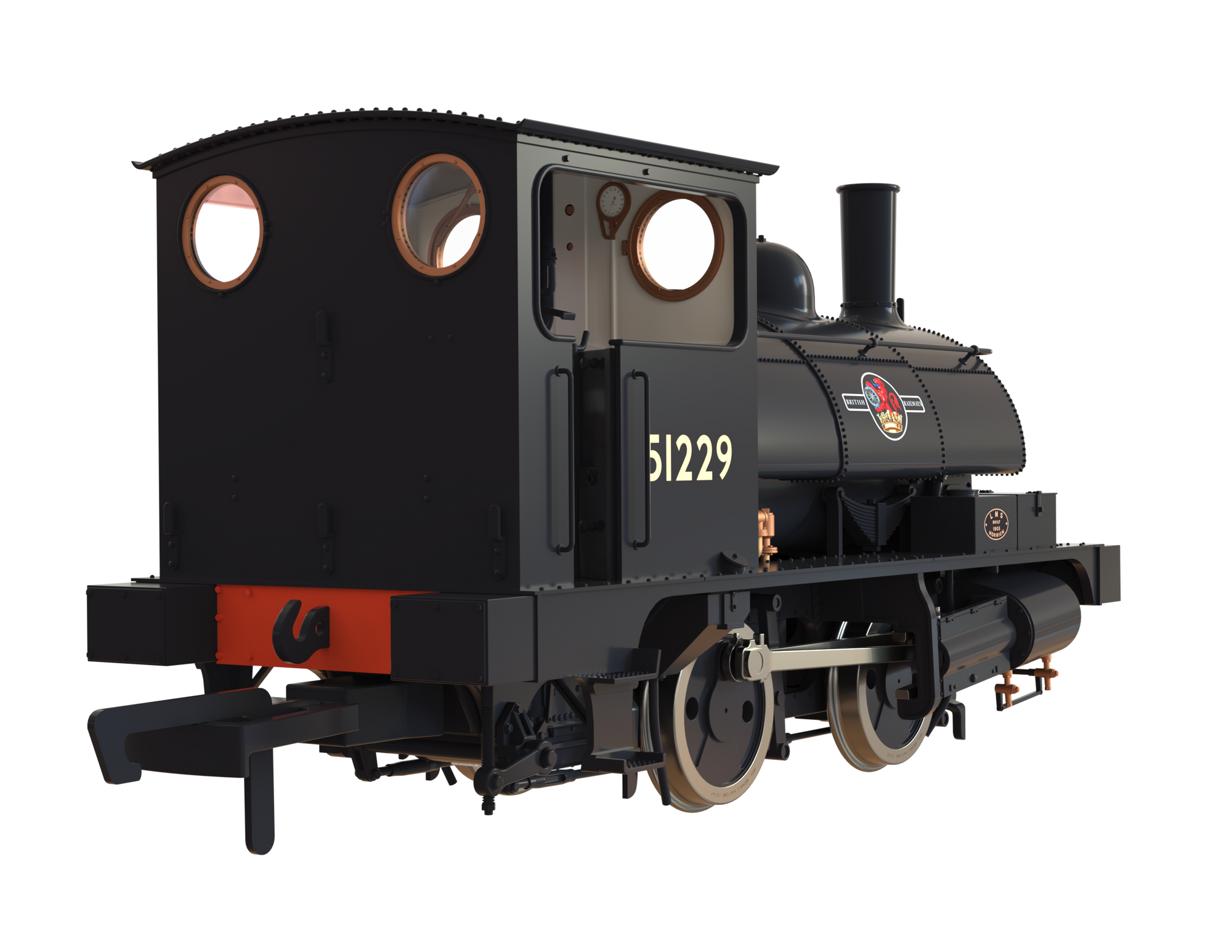 Clark Railworks OO Gauge C1027 L&Y Class 21 Pug, BR Black Late '51229' (pre-order)