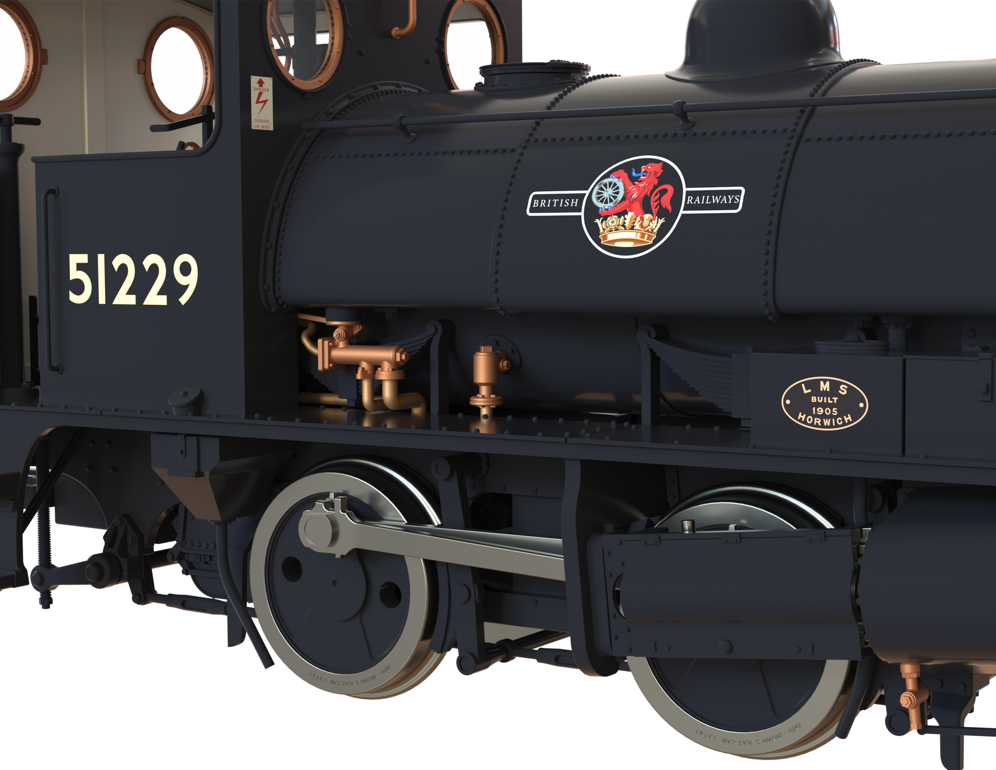 Clark Railworks OO Gauge C1027 L&Y Class 21 Pug, BR Black Late '51229' (pre-order)