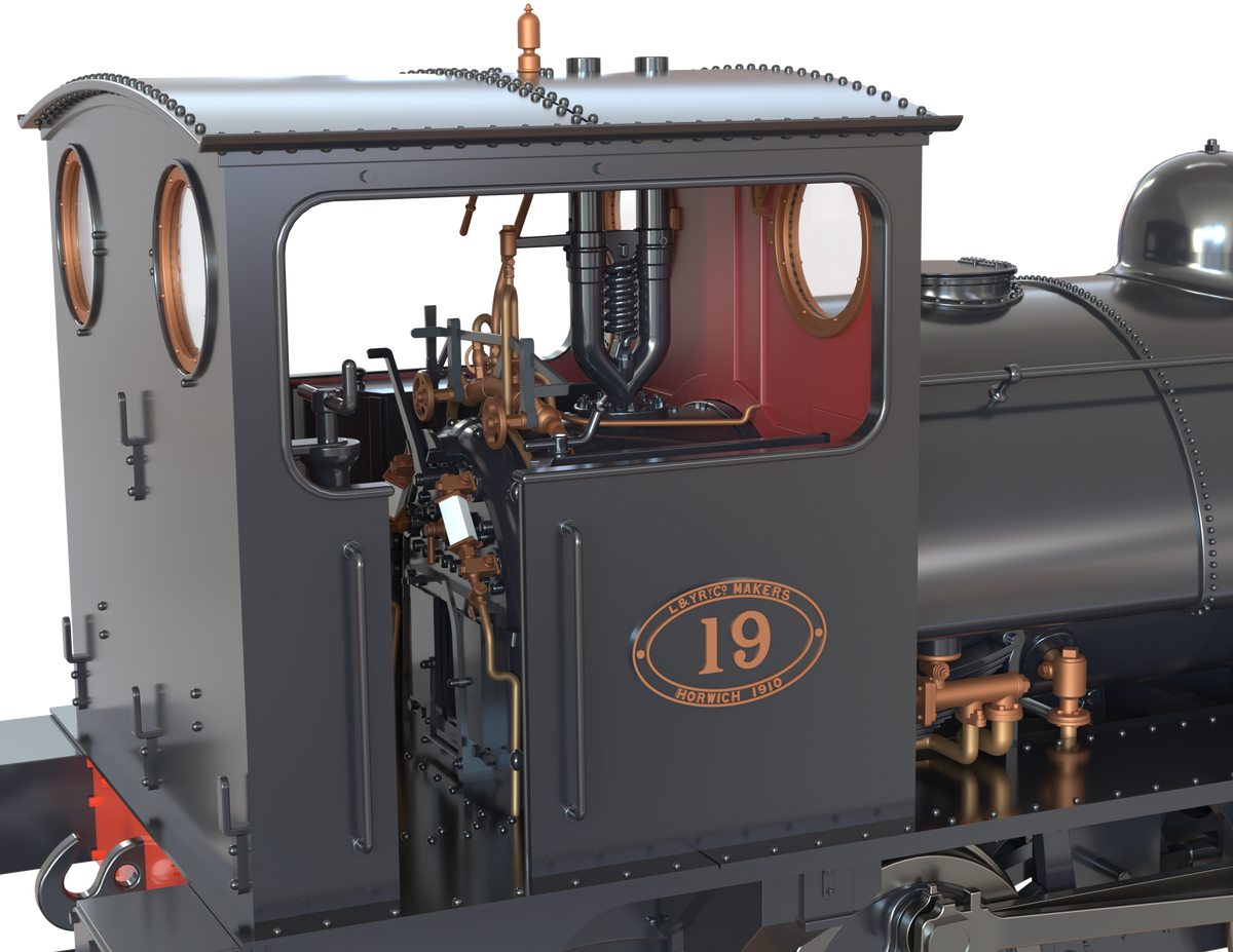 Clark Railworks OO Gauge C1028 L&amp;Y Class 21 Pug, L&amp;Y Plain Black &#39;19&#39;, Preserved (pre-order)