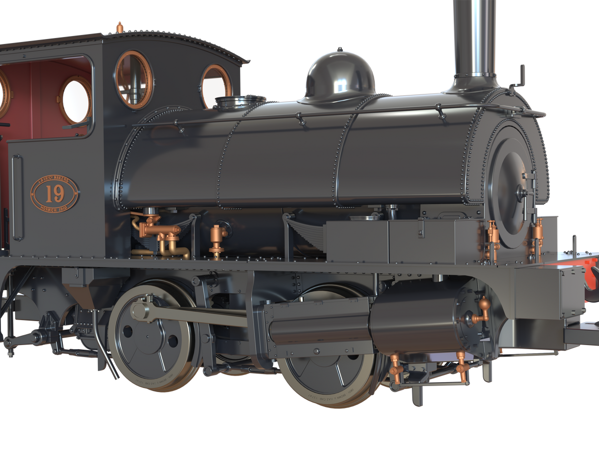 Clark Railworks OO Gauge C1028 L&amp;Y Class 21 Pug, L&amp;Y Plain Black &#39;19&#39;, Preserved (pre-order)