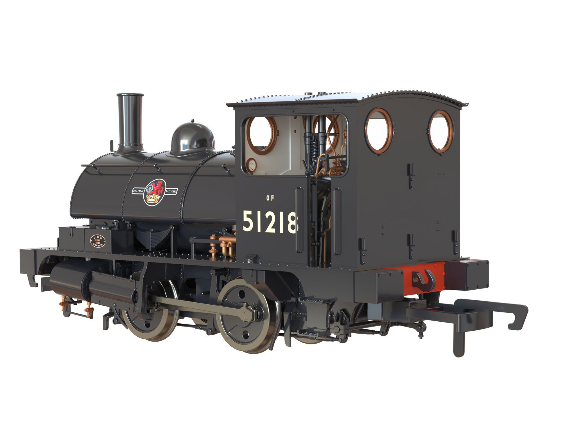 Clark Railworks OO Gauge C1030 L&Y Class 21 Pug, BR Black Late '51218', Preserved 2022 (pre-order)