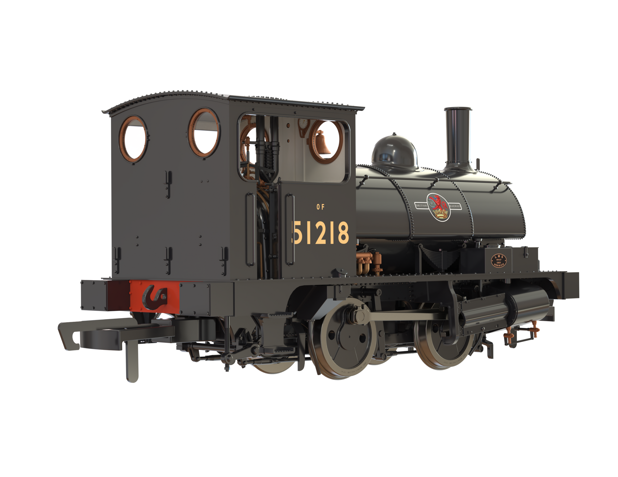 Clark Railworks OO Gauge C1030 L&Y Class 21 Pug, BR Black Late '51218', Preserved 2022 (pre-order)