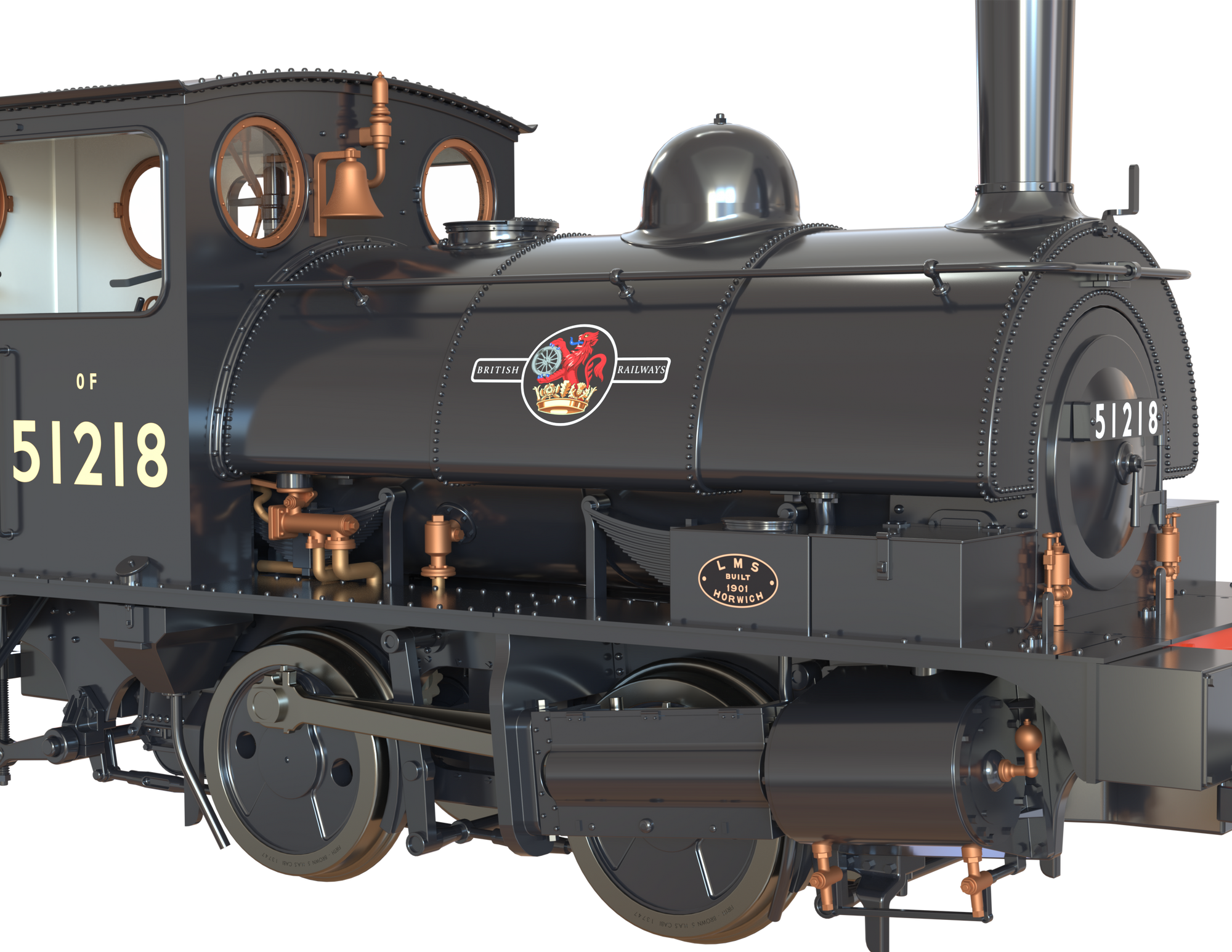 Clark Railworks OO Gauge C1030 L&Y Class 21 Pug, BR Black Late '51218', Preserved 2022 (pre-order)