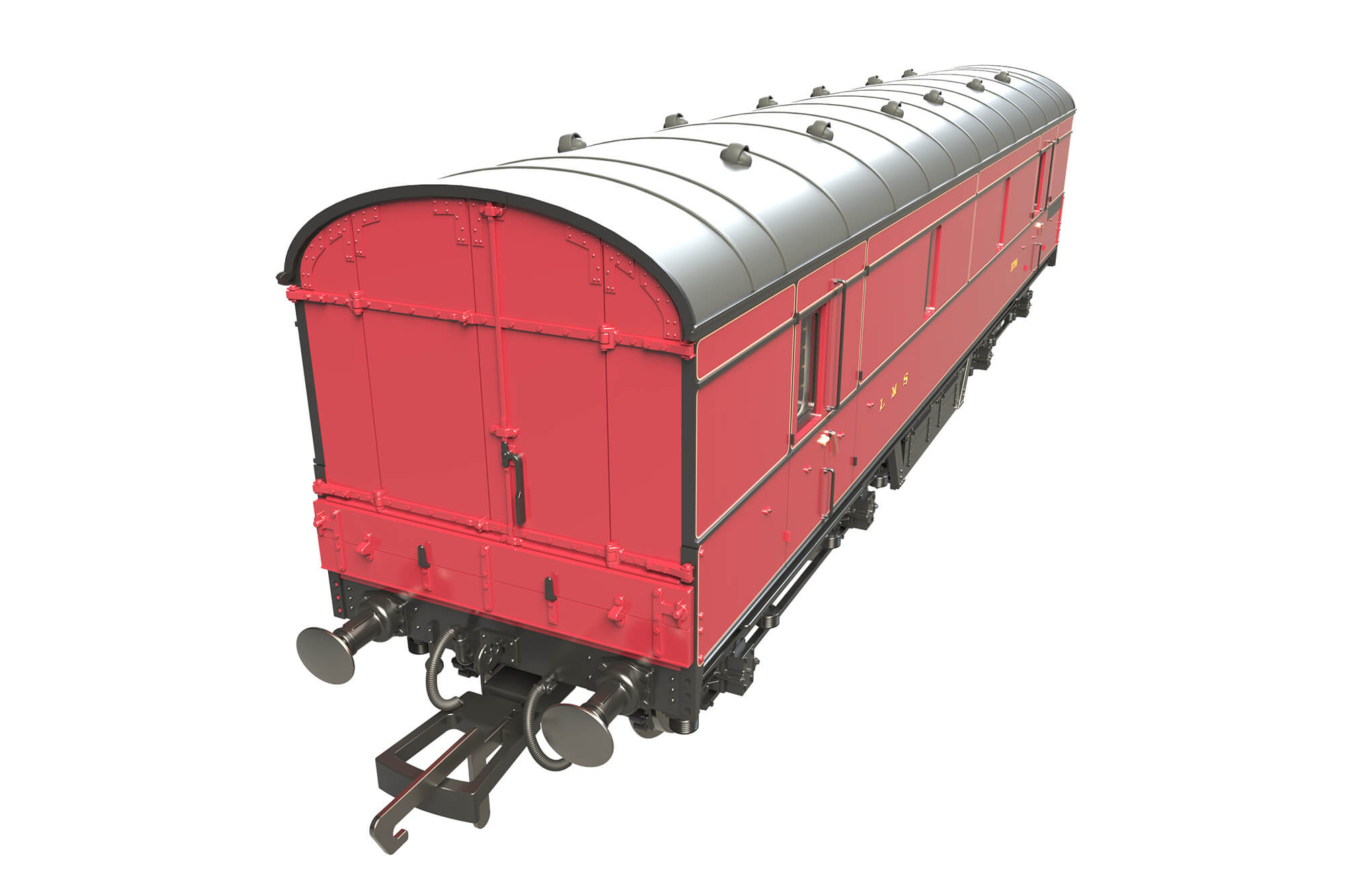 Clark Railworks OO C2020 LMS 42ft GUV No. 37714 LMS Lined Crimson Lake
