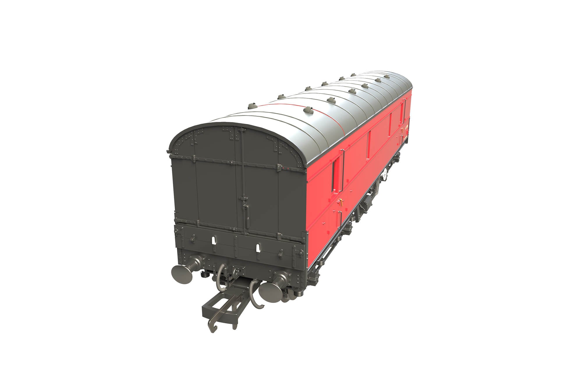 Clark Railworks OO C2021 LMS 42ft GUV No. 37719 BR Plain Crimson