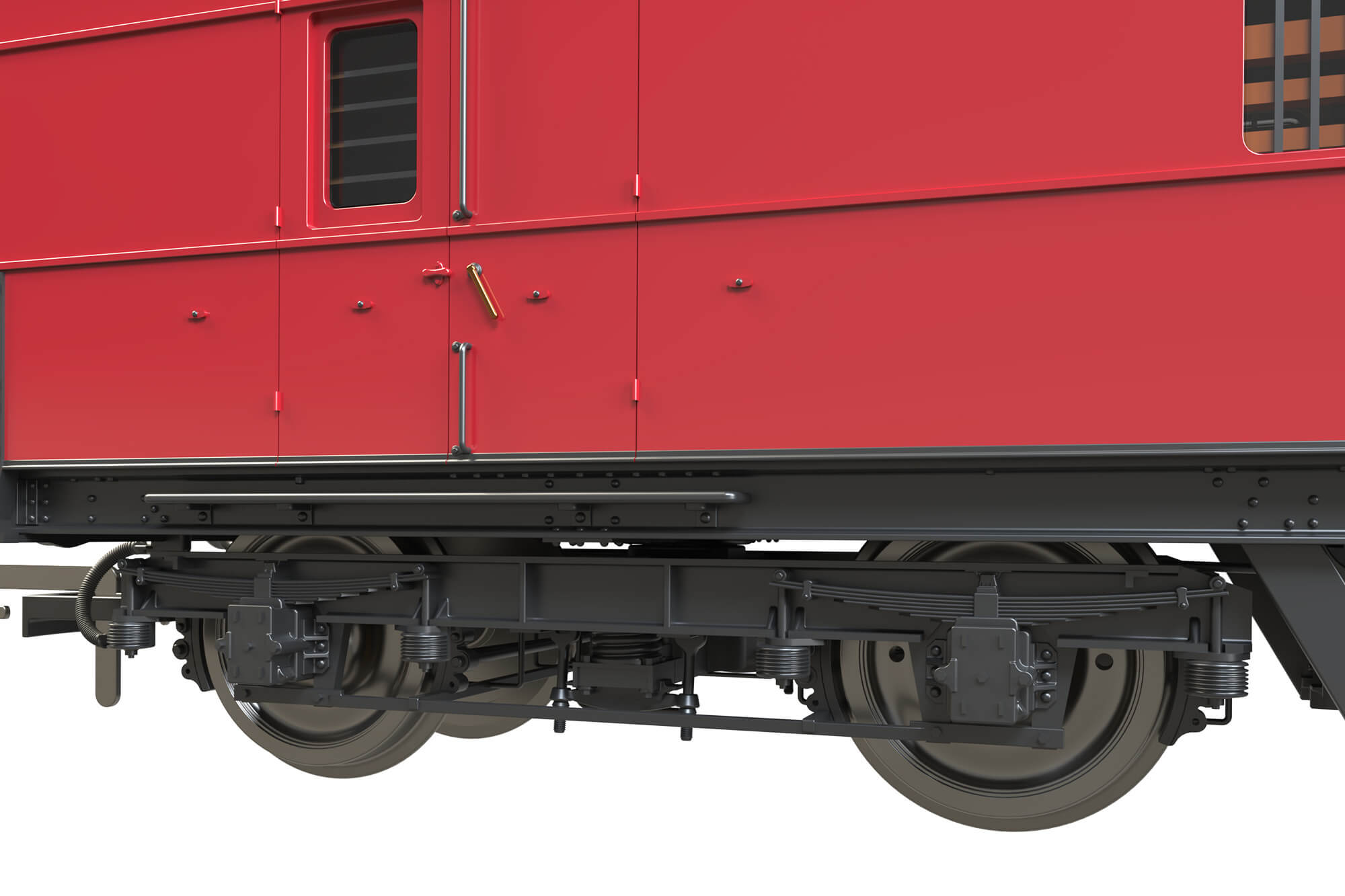 Clark Railworks OO C2021 LMS 42ft GUV No. 37719 BR Plain Crimson