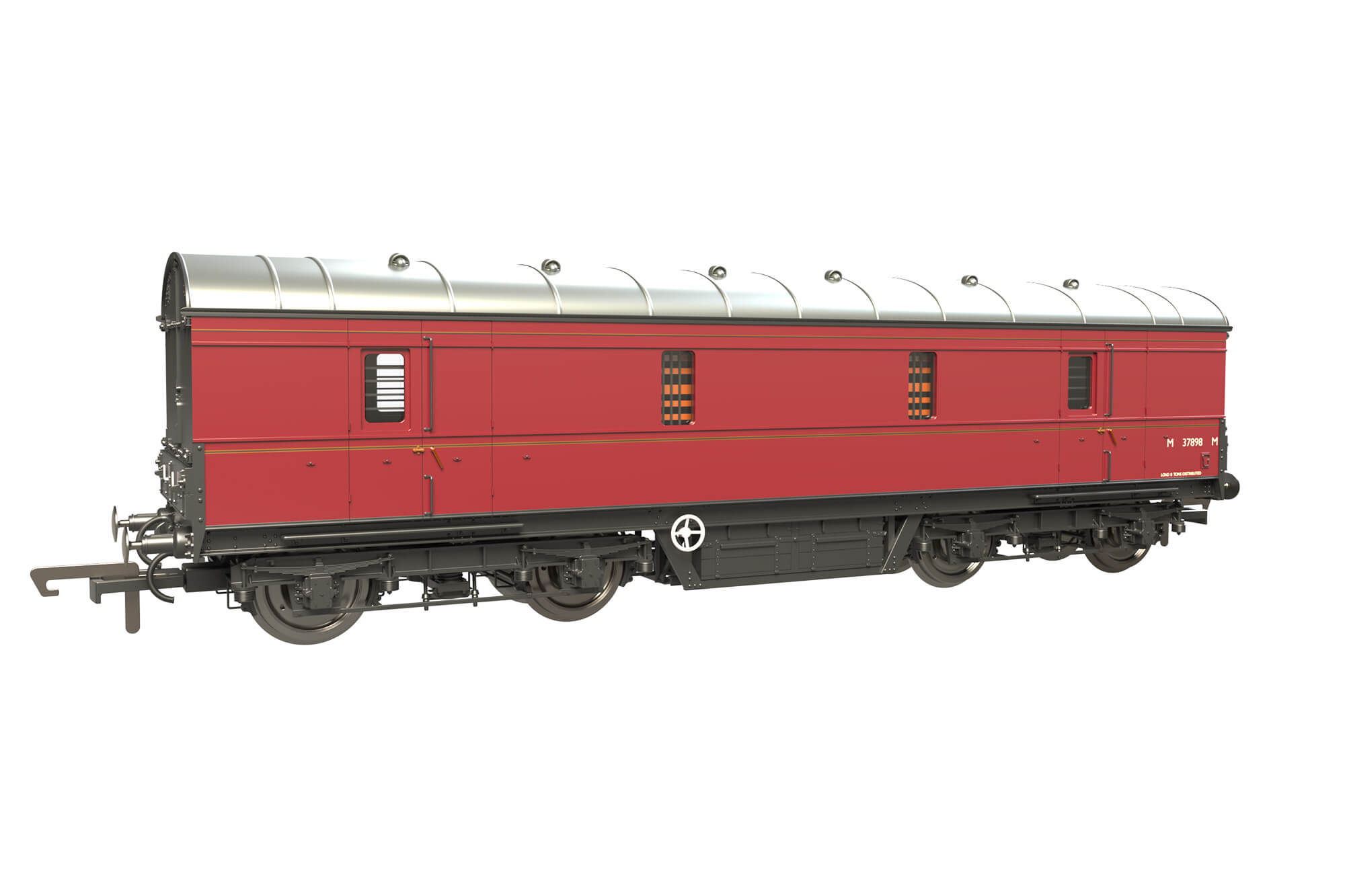 Clark Railworks OO C2022 LMS 42ft GUV No. 37898 BR Lined Maroon