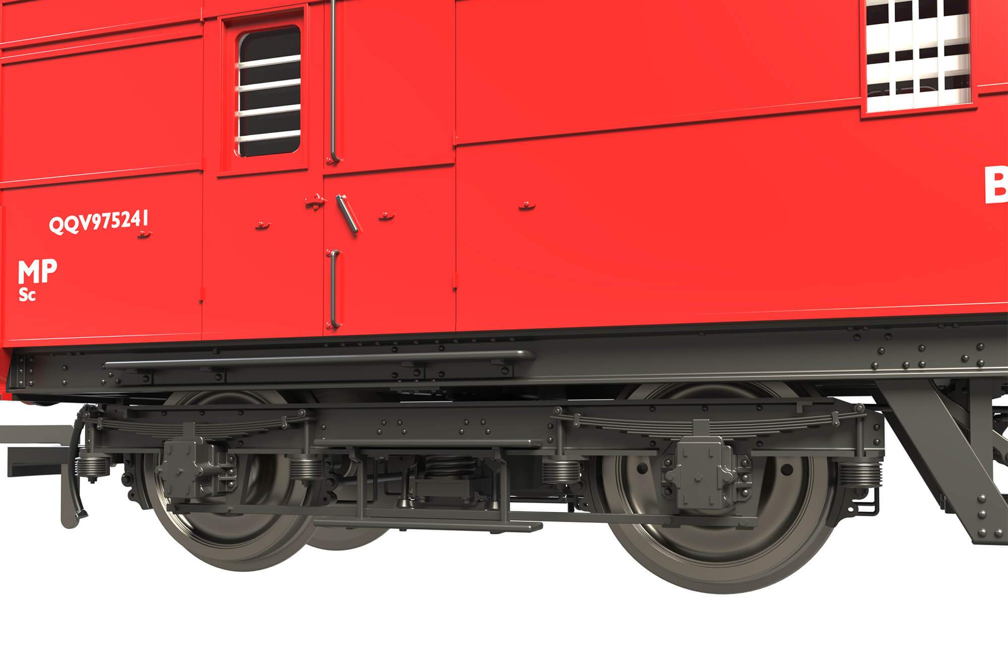 Clark Railworks OO C2024 LMS 42ft GUV No. QQV975241 BR Gulf Red