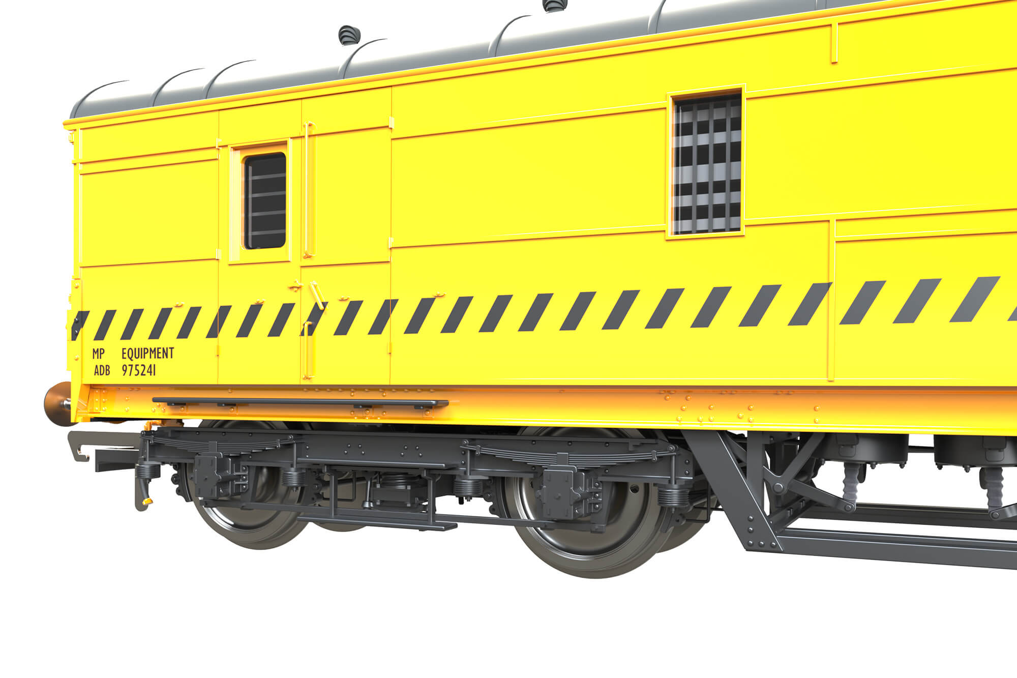 Clark Railworks OO C2025 LMS 42ft GUV No. ADB975241 BR Departmental Yellow
