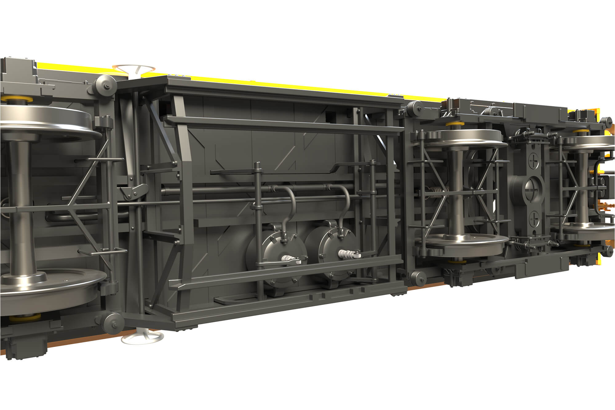 Clark Railworks OO C2025 LMS 42ft GUV No. ADB975241 BR Departmental Yellow