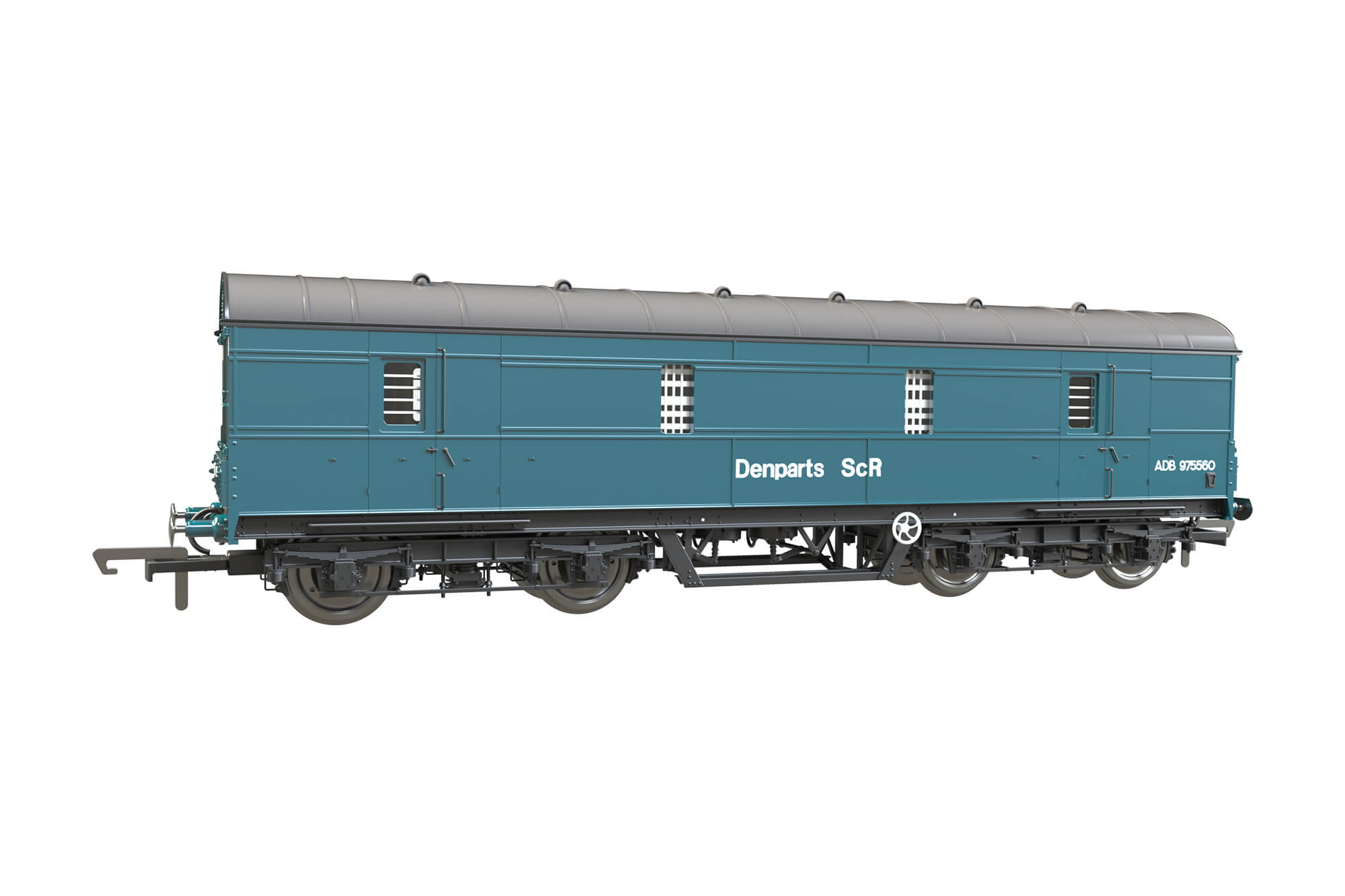 Clark Railworks OO C2026 LMS 42ft GUV No. ADB975560 BR Denparts Blue
