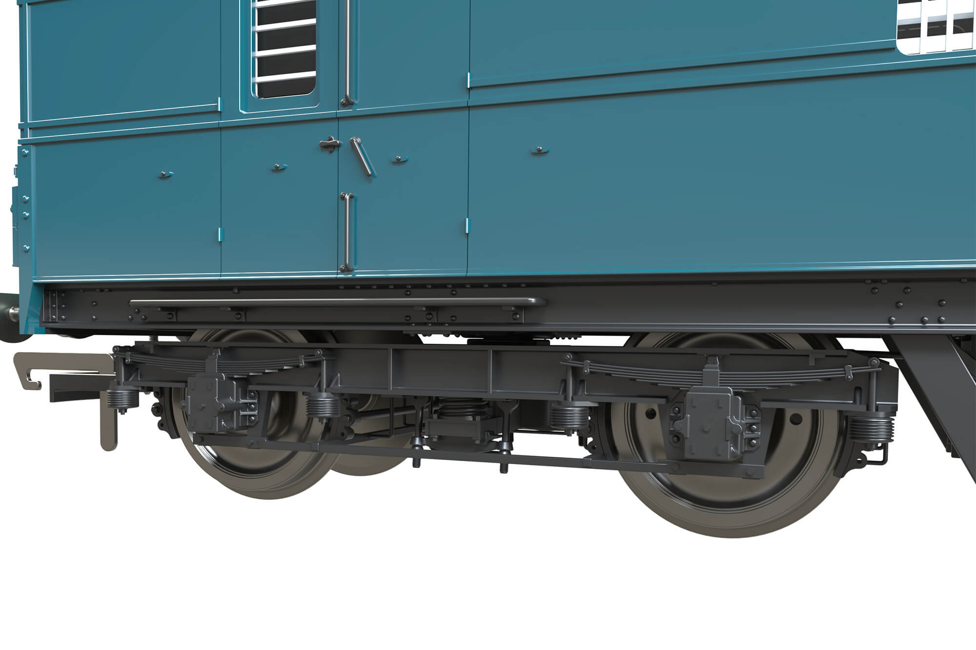 Clark Railworks OO C2026 LMS 42ft GUV No. ADB975560 BR Denparts Blue