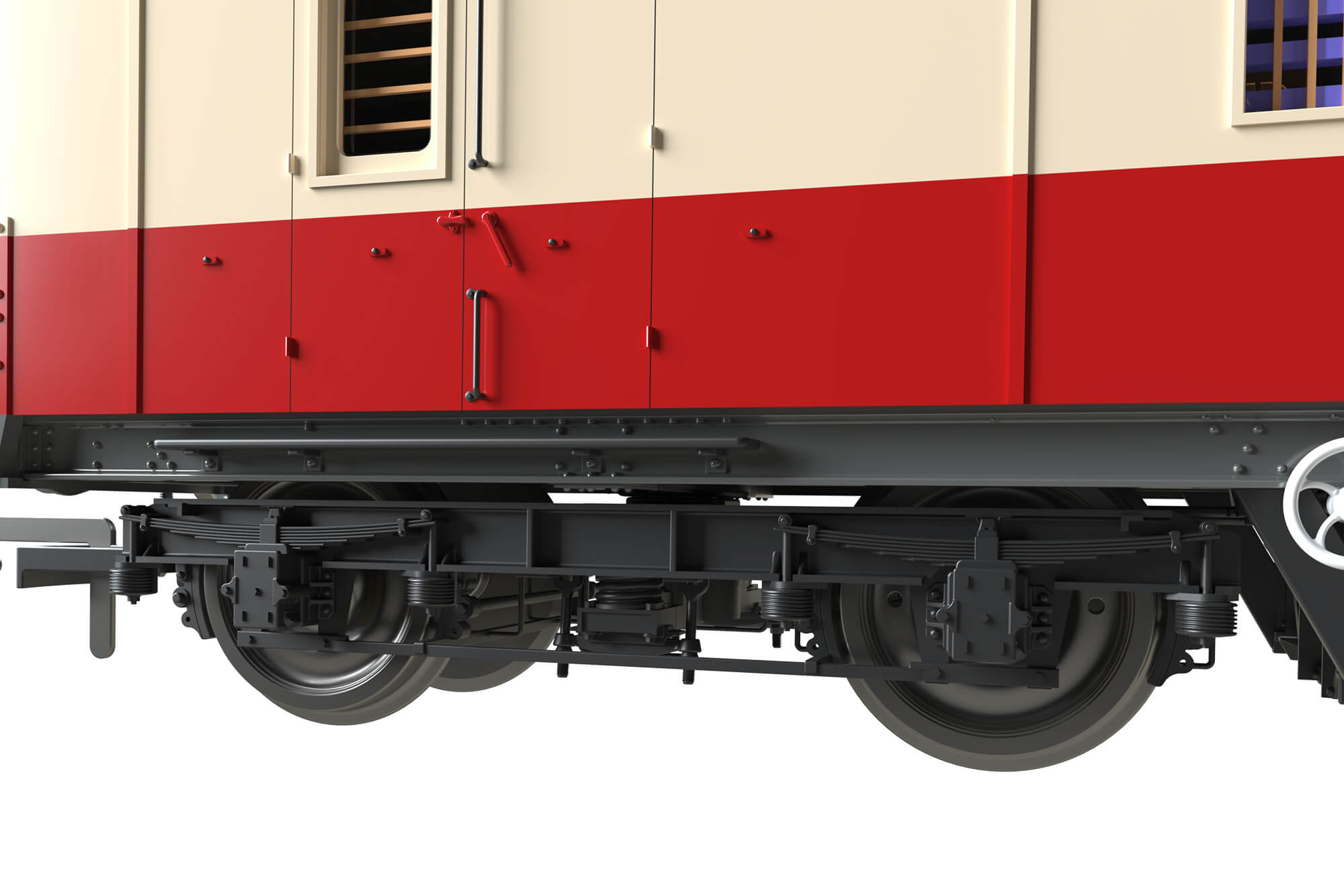 Clark Railworks OO C2027 LMS 42ft GUV No. 37909 BR Crimson & Cream