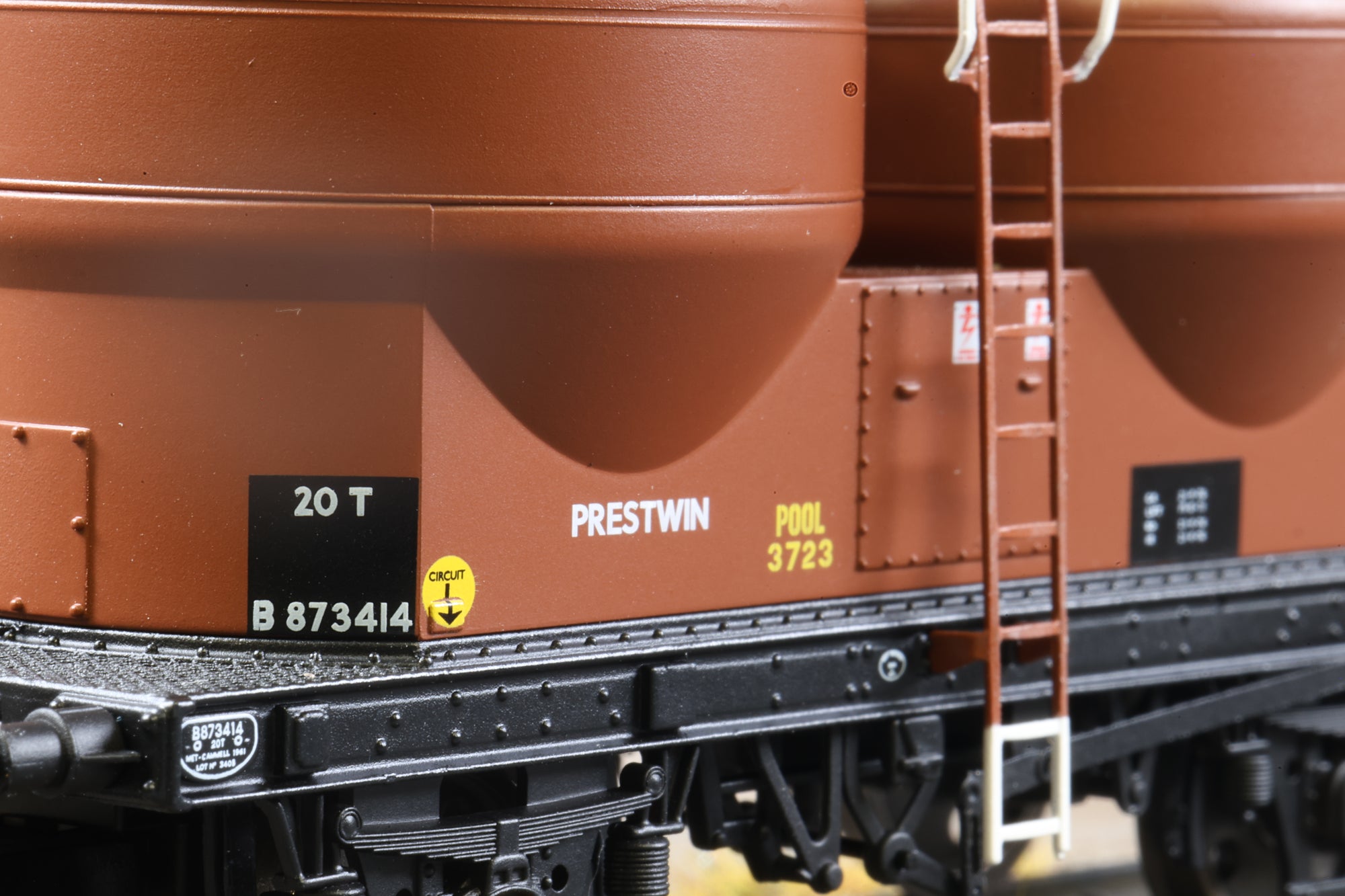 Clark Railworks OO Gauge C3042 BR Bauxite Prestwin Wagons (3-Pcs), B873414, B873741 & B873744 (TOPS)