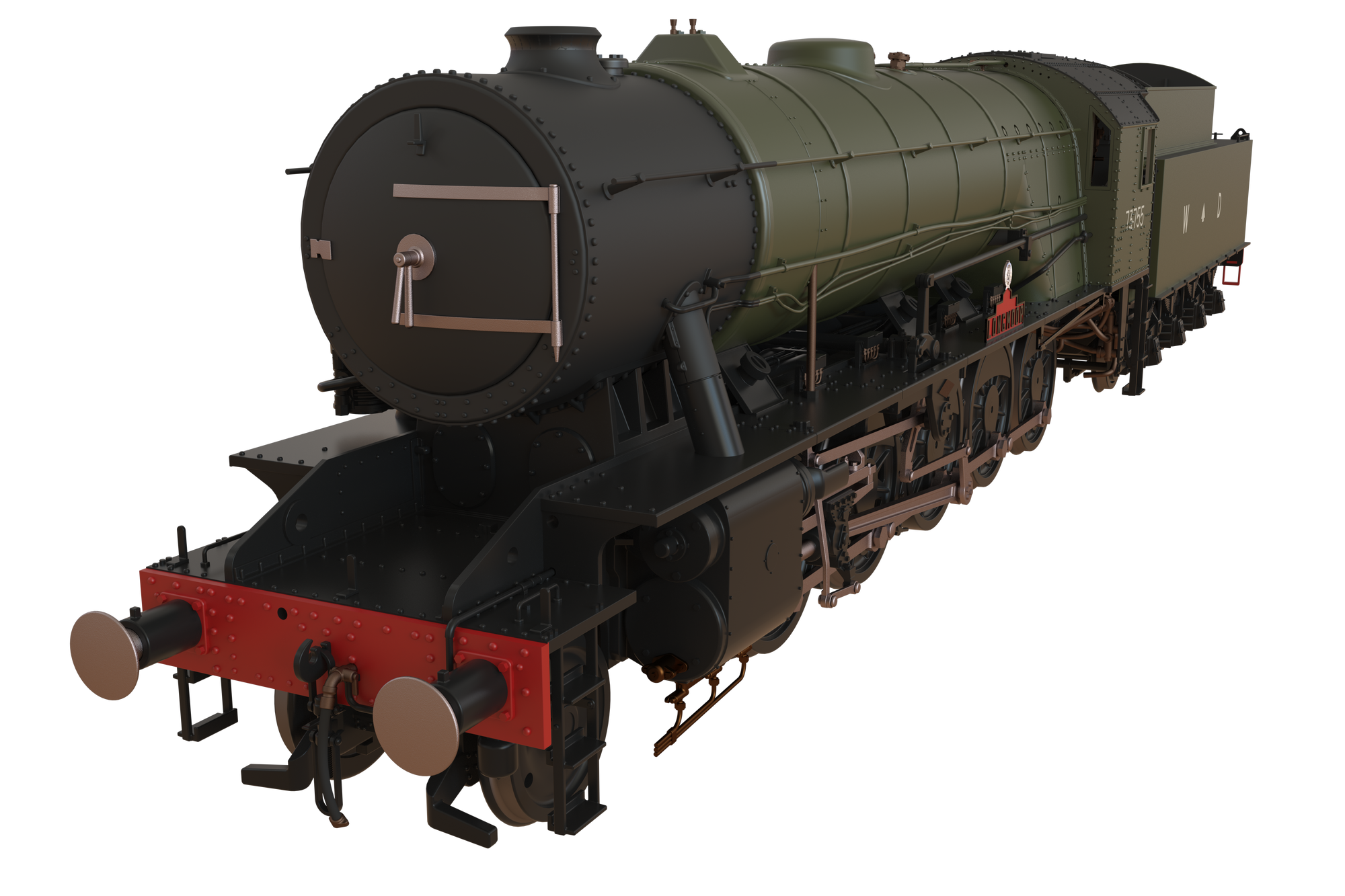 Clark Railworks Finescale OO Gauge C1000Z WD 2-10-0 Austerity, WD Khaki Green ‘73755’ 'Longmoor' Preserved