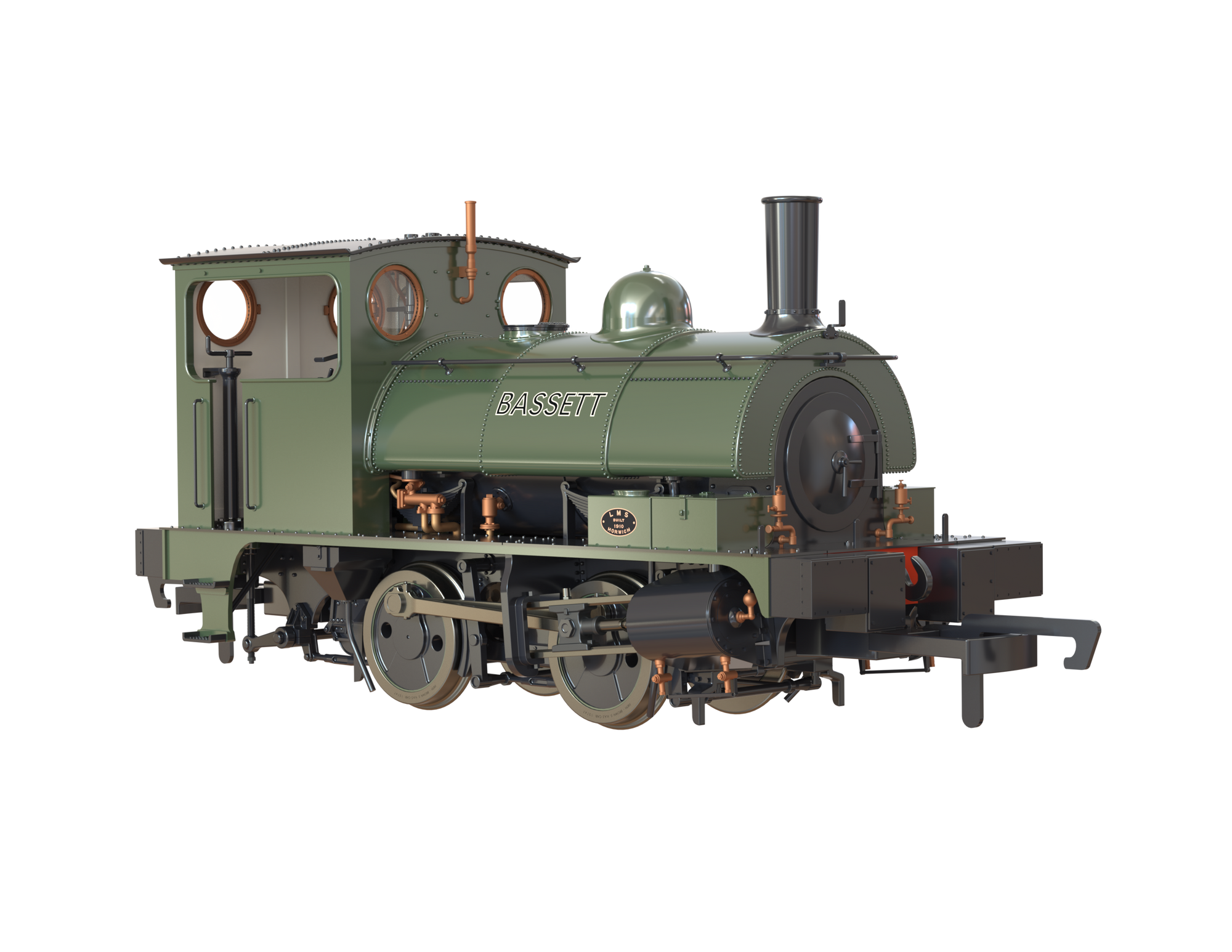 Clark Railworks OO Gauge C1023 L&Y Class 21 Pug, Mowlems, Bottle Green, 'Bassett' (pre-order)