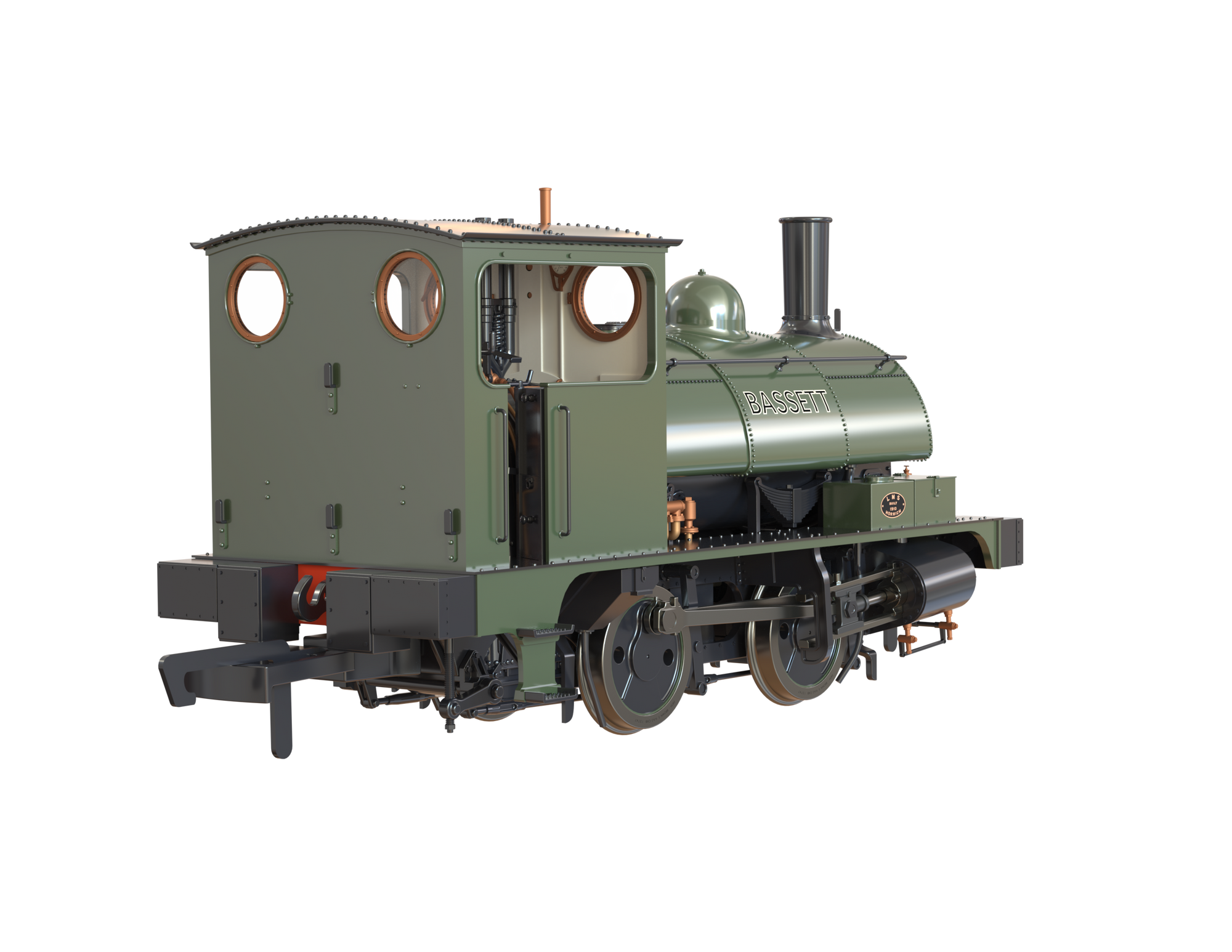 Clark Railworks OO Gauge C1023 L&Y Class 21 Pug, Mowlems, Bottle Green, 'Bassett' (pre-order)