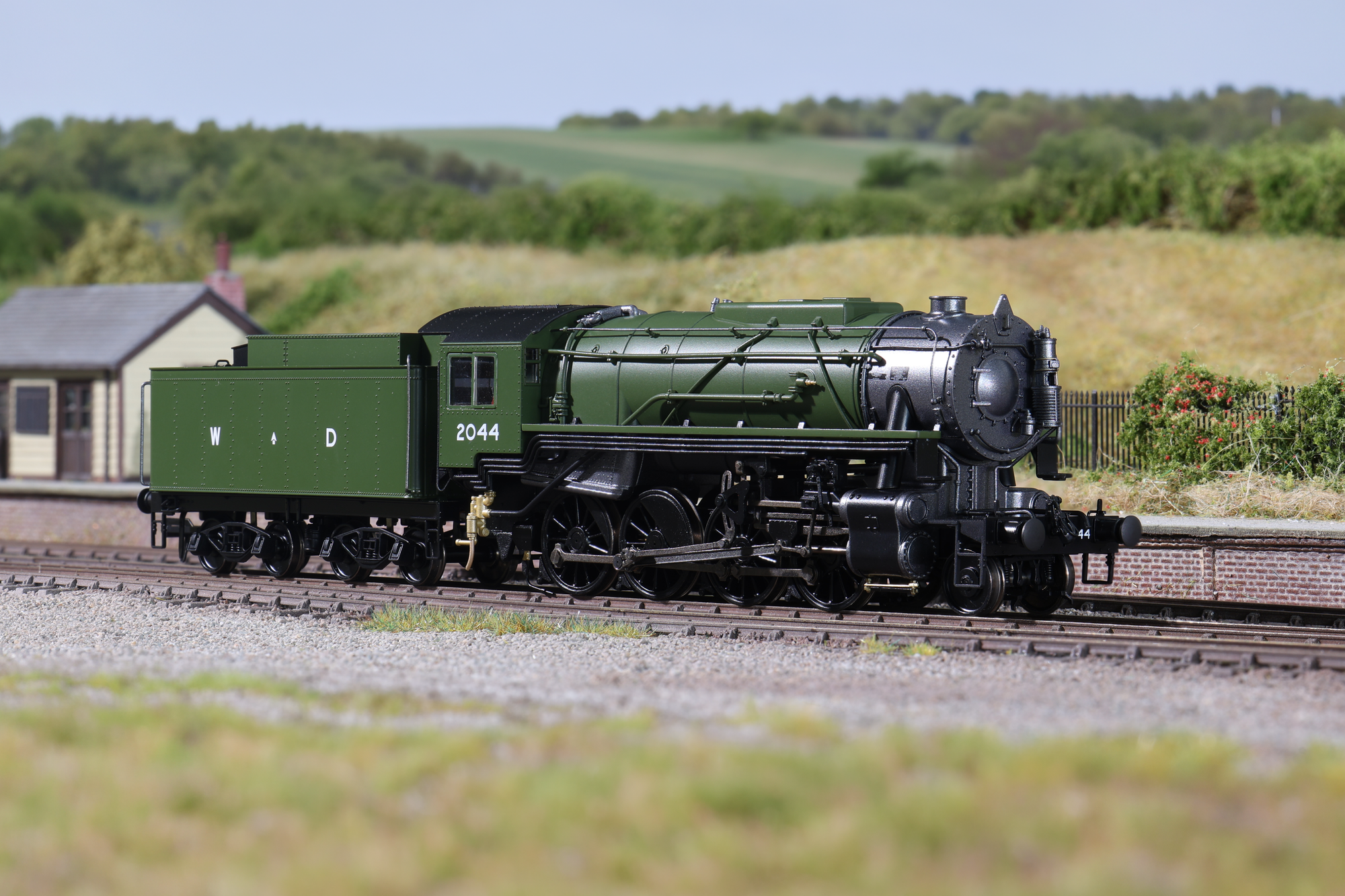 Rapido OO Gauge USATC S160 2-8-0, ‘2044’, WD Drab, Clark Railworks Exclusive