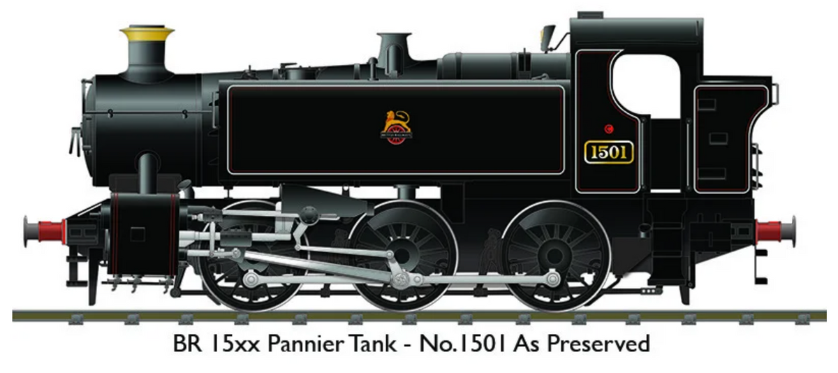 NEW Rapido OO 904505 Class 15xx 0-6-0PT BR Lined Black &#39;1501&#39;, DCC Sound
