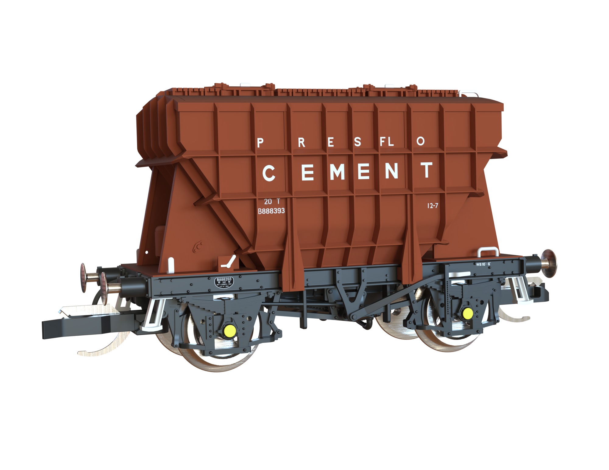 Clark Railworks TT Gauge T3000 Presflo BR Pre-Tops Bauxite 3-Pack