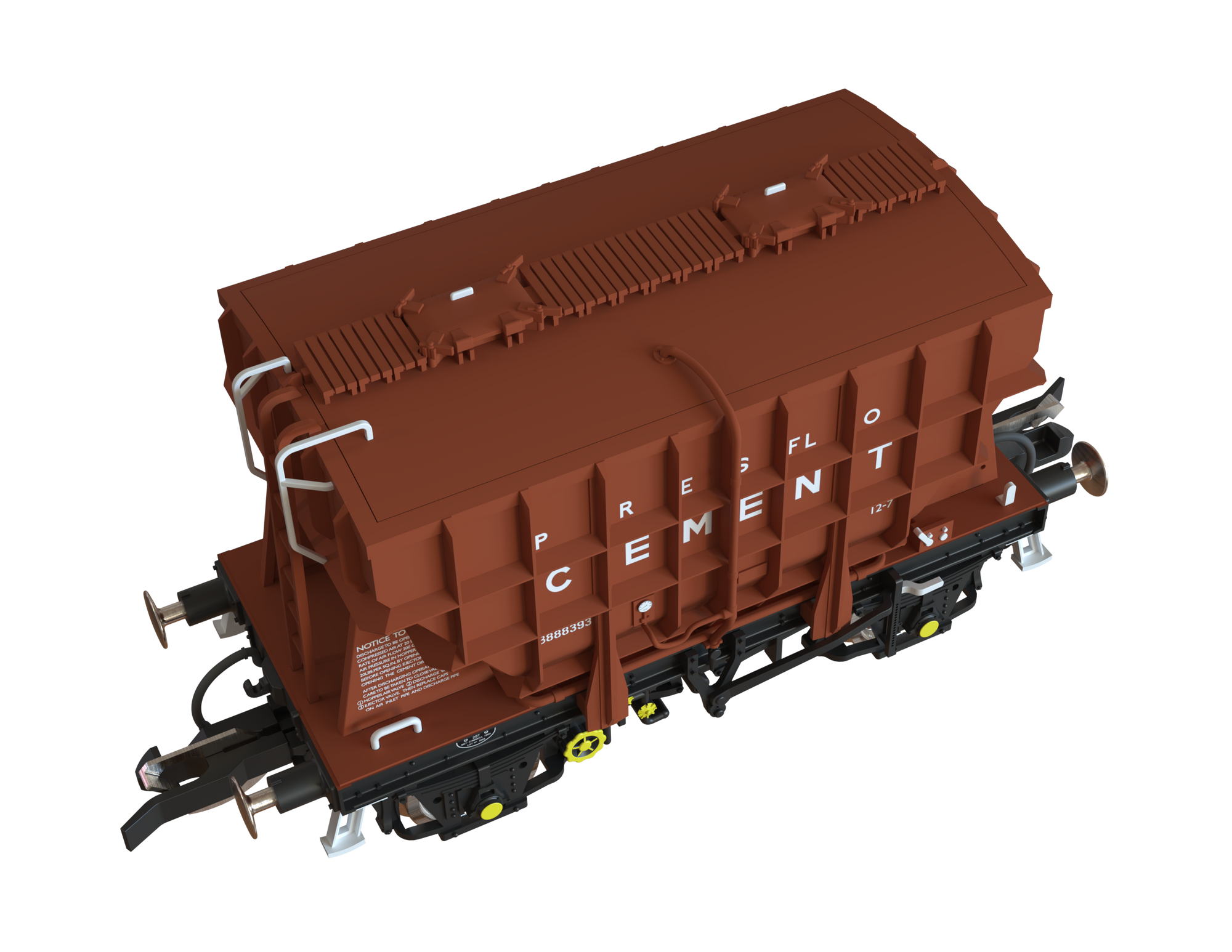 Clark Railworks TT Gauge T3000 Presflo BR Pre-Tops Bauxite 3-Pack