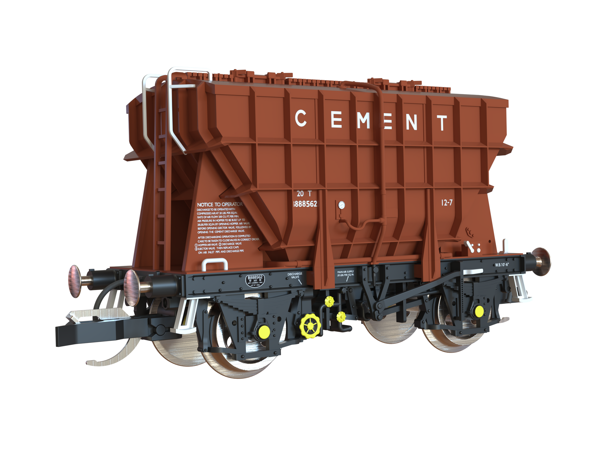 Clark Railworks TT Gauge T3000 Presflo BR Pre-Tops Bauxite 3-Pack