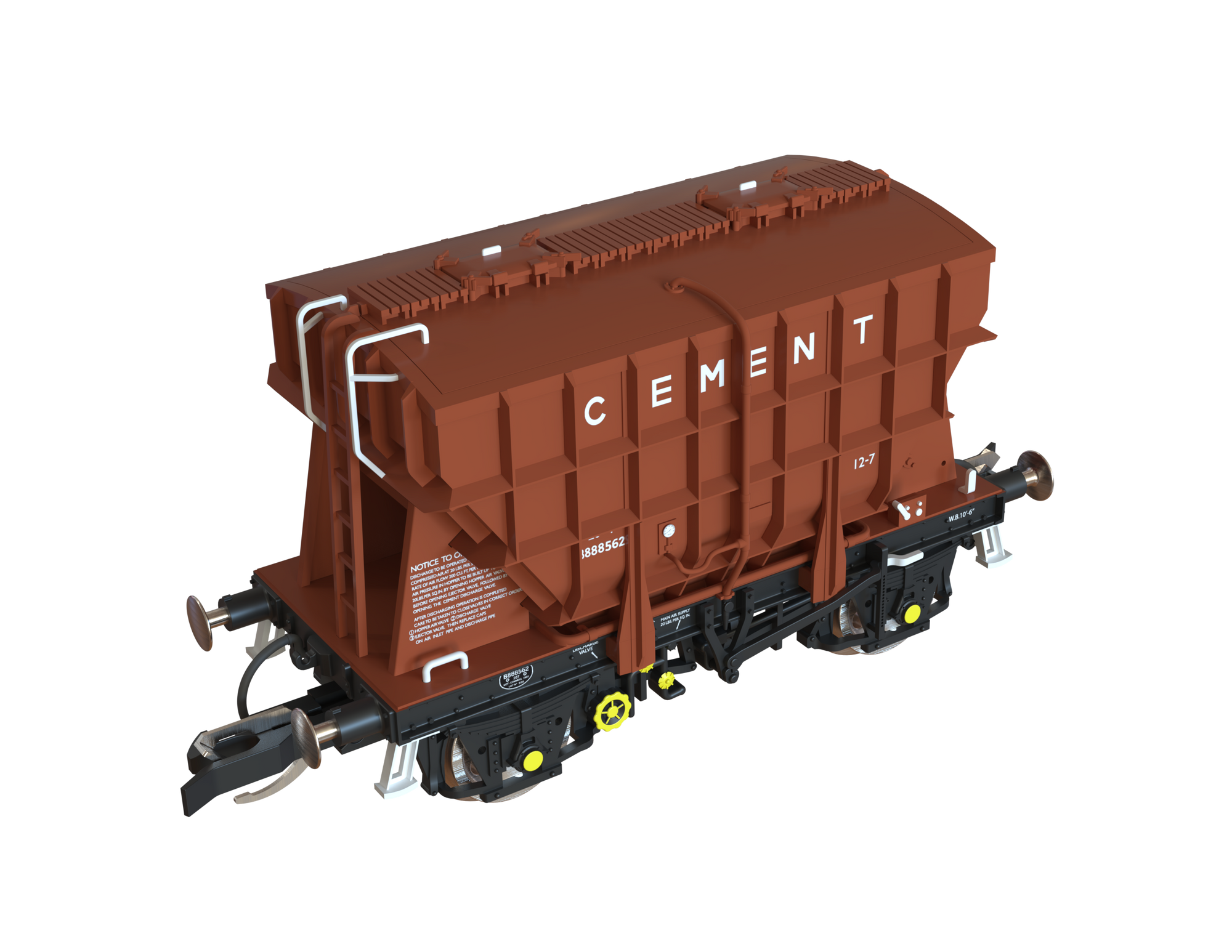 Clark Railworks TT Gauge T3000 Presflo BR Pre-Tops Bauxite 3-Pack