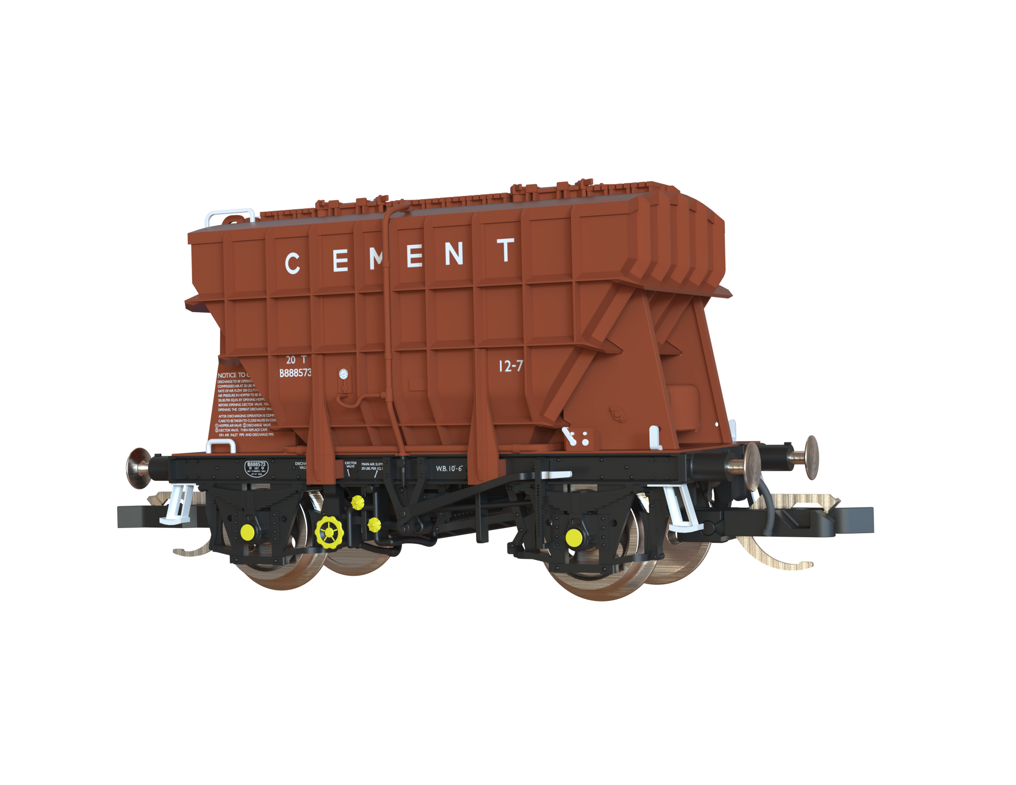 Clark Railworks TT Gauge T3000 Presflo BR Pre-Tops Bauxite 3-Pack