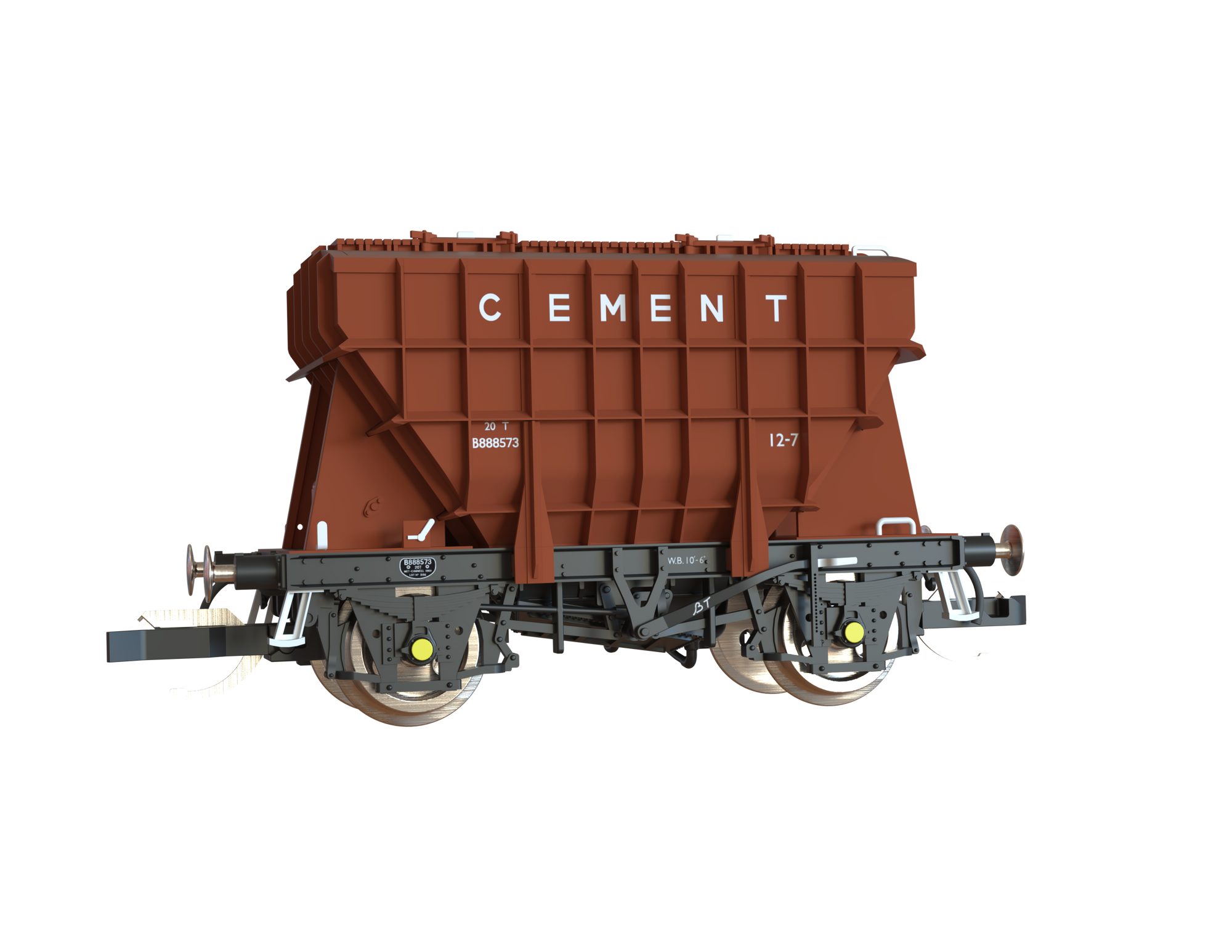 Clark Railworks TT Gauge T3000 Presflo BR Pre-Tops Bauxite 3-Pack