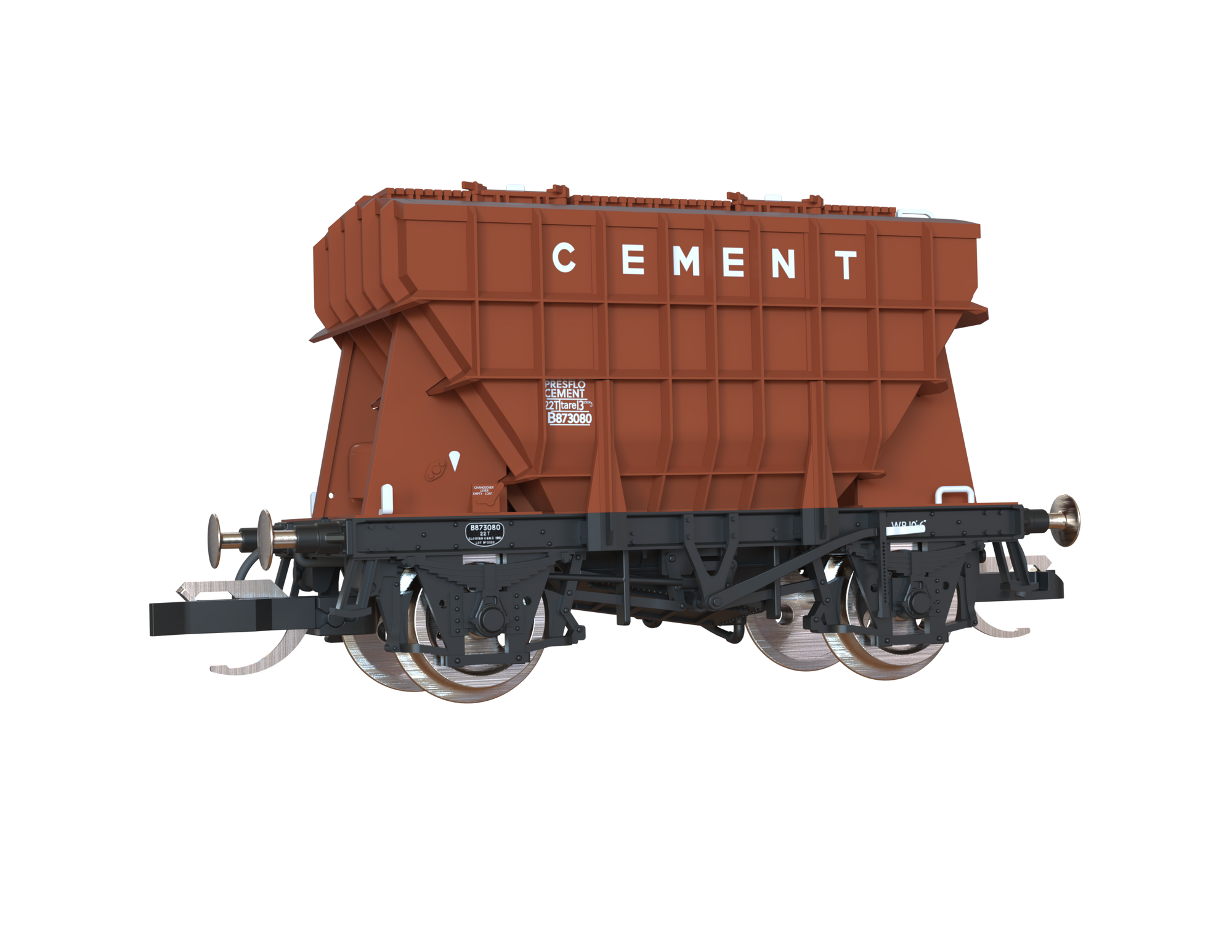 Clark Railworks TT Gauge T3002 Presflo BR Tops Bauxite 3-Pack