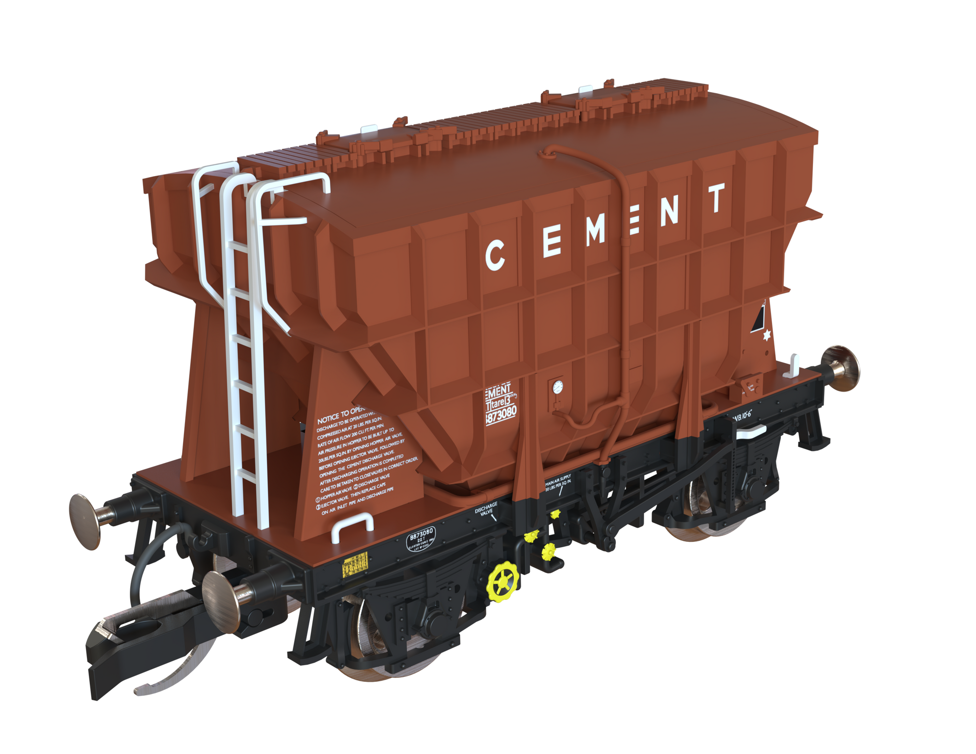 Clark Railworks TT Gauge T3002 Presflo BR Tops Bauxite 3-Pack