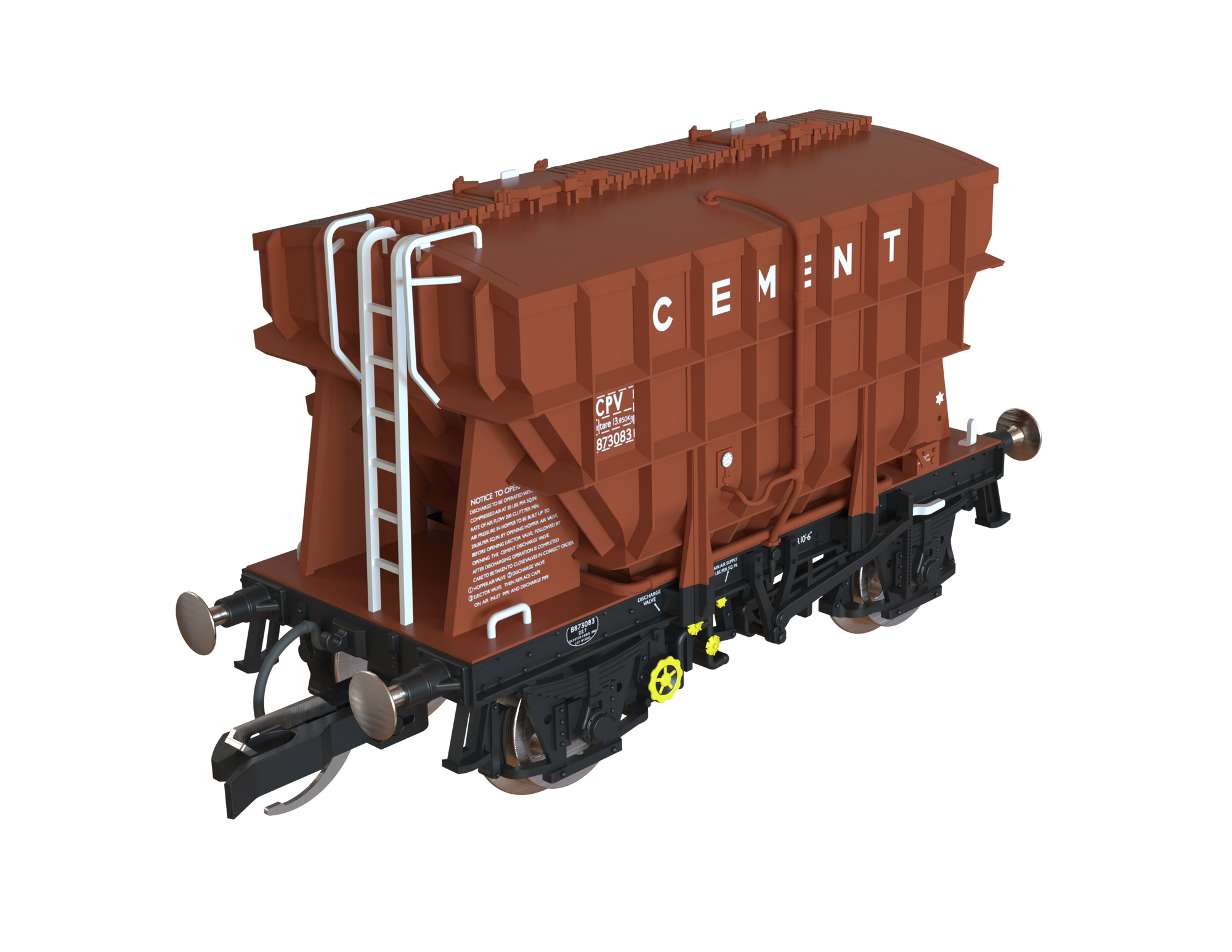 Clark Railworks TT Gauge T3002 Presflo BR Tops Bauxite 3-Pack