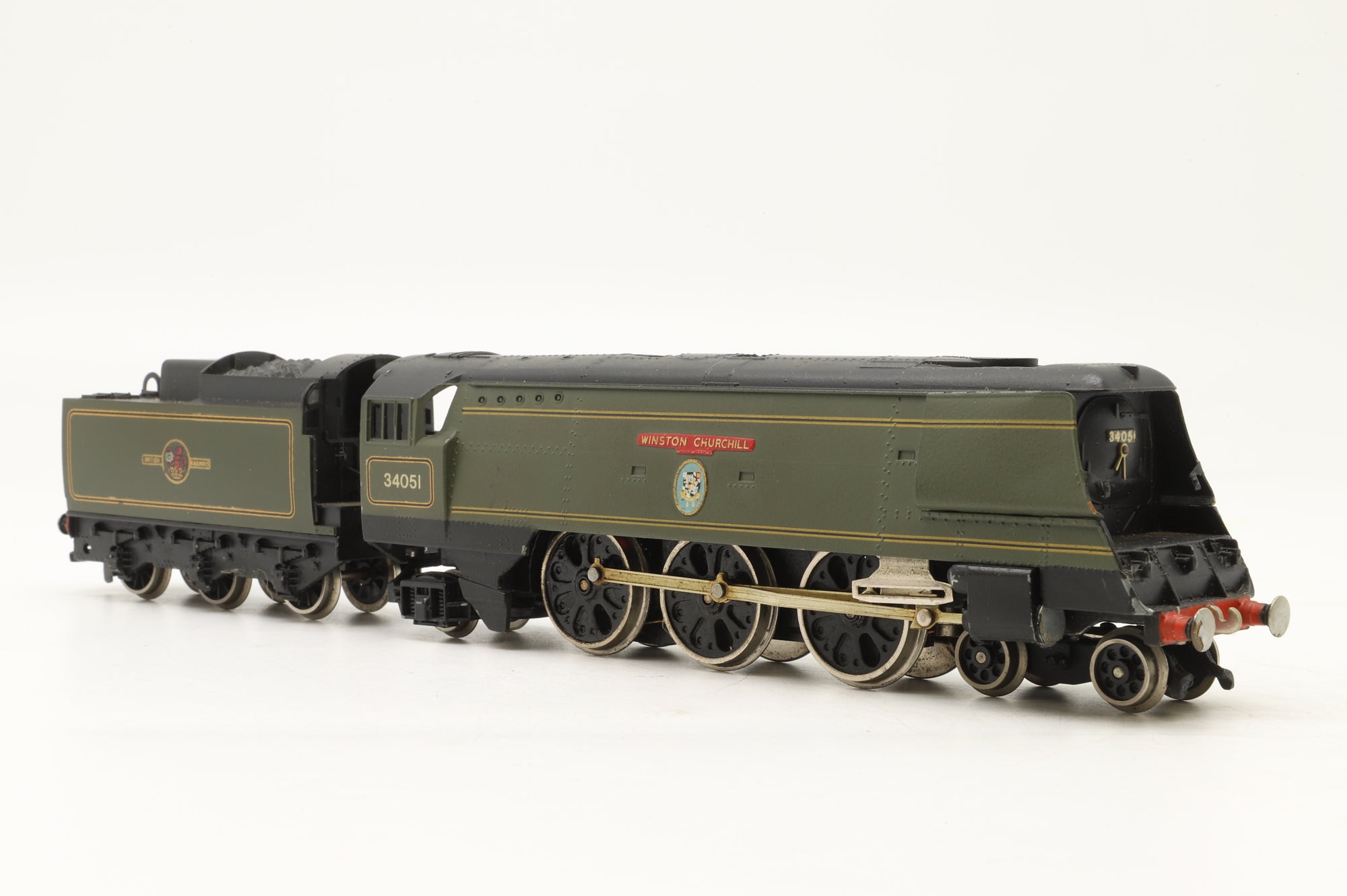 Wrenn OO W2265 Battle of Britain Class 34051 'Winston Churchill' in Lined BR Green w/ Late Crests