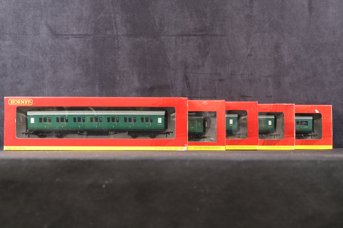 Hornby OO Rake Of 5 BR Maunsell Green Coaches