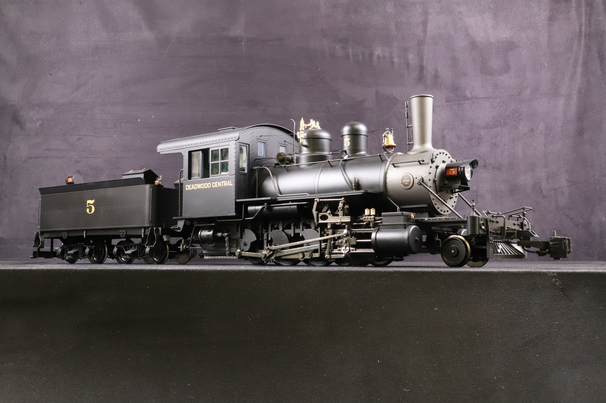 Spectrum/Bachmann G Scale 81295 2-8-0 Narrow Gauge Consolidation Loco No.5 in Deadwood Central Black