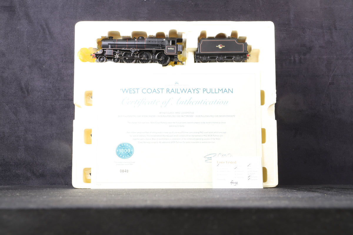 Hornby OO R2979 West Coast Railways Pullman Train Pack Ltd Ed 848/ 1000