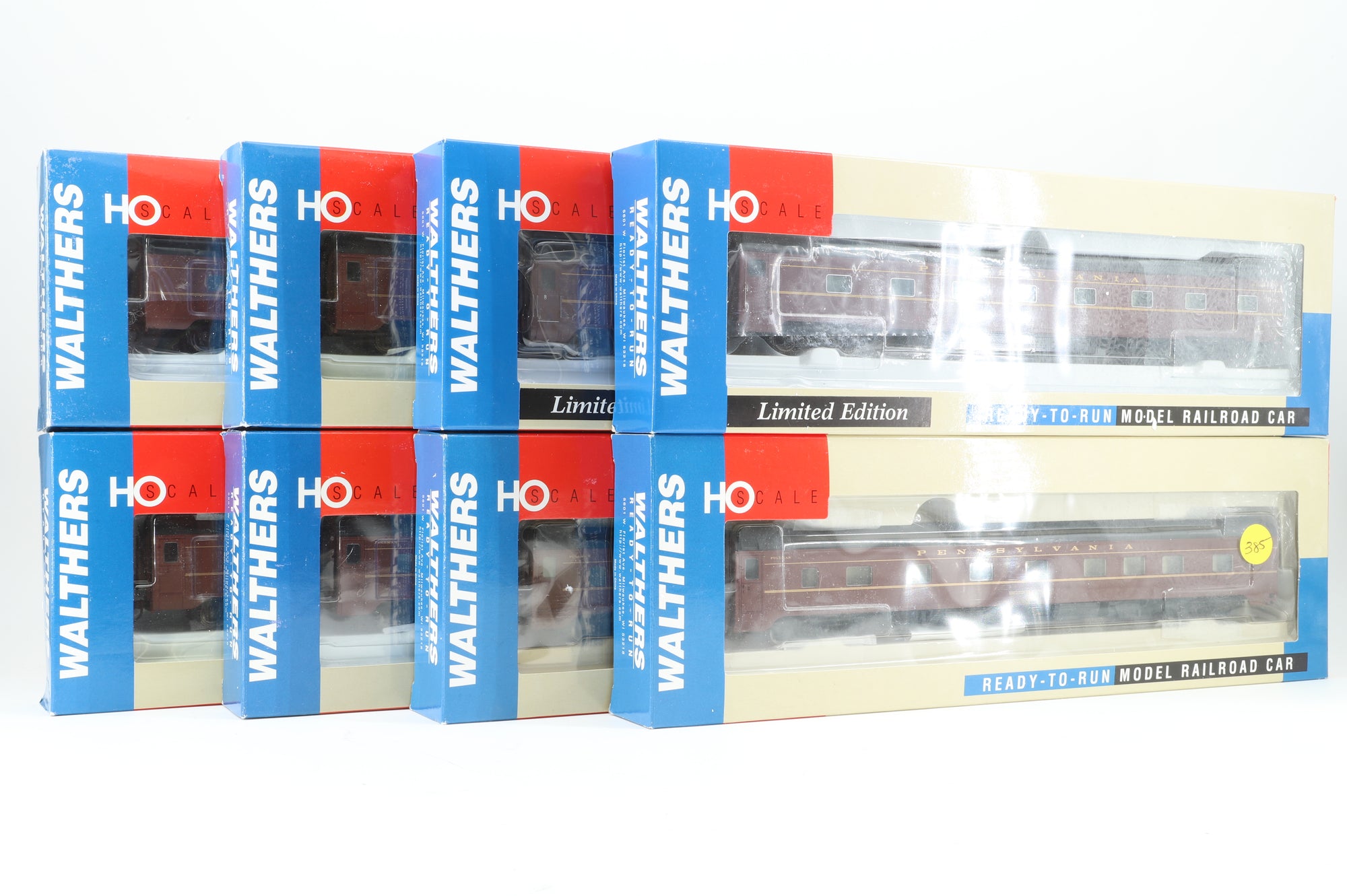 Walthers HO Rake Of 11 Pennsylvania Maroon Coaches Inc. 932-6767x2, 932-6827, 932-9690, 932-6707, 932-9710, 932-5871x2, 932-6747, 932-9680 & 932-6727