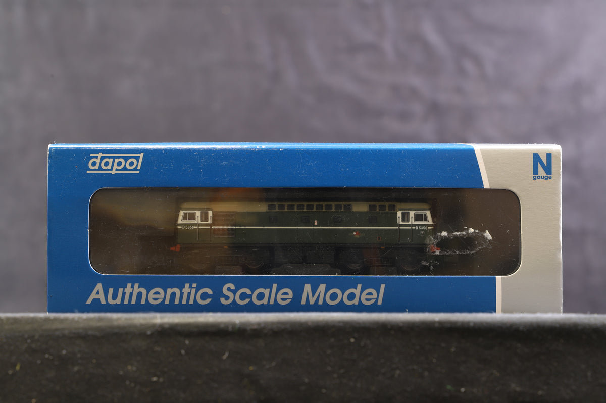 Dapol N ND205A Class 27 &#39;D5356&#39; BR Green w/Out YWP