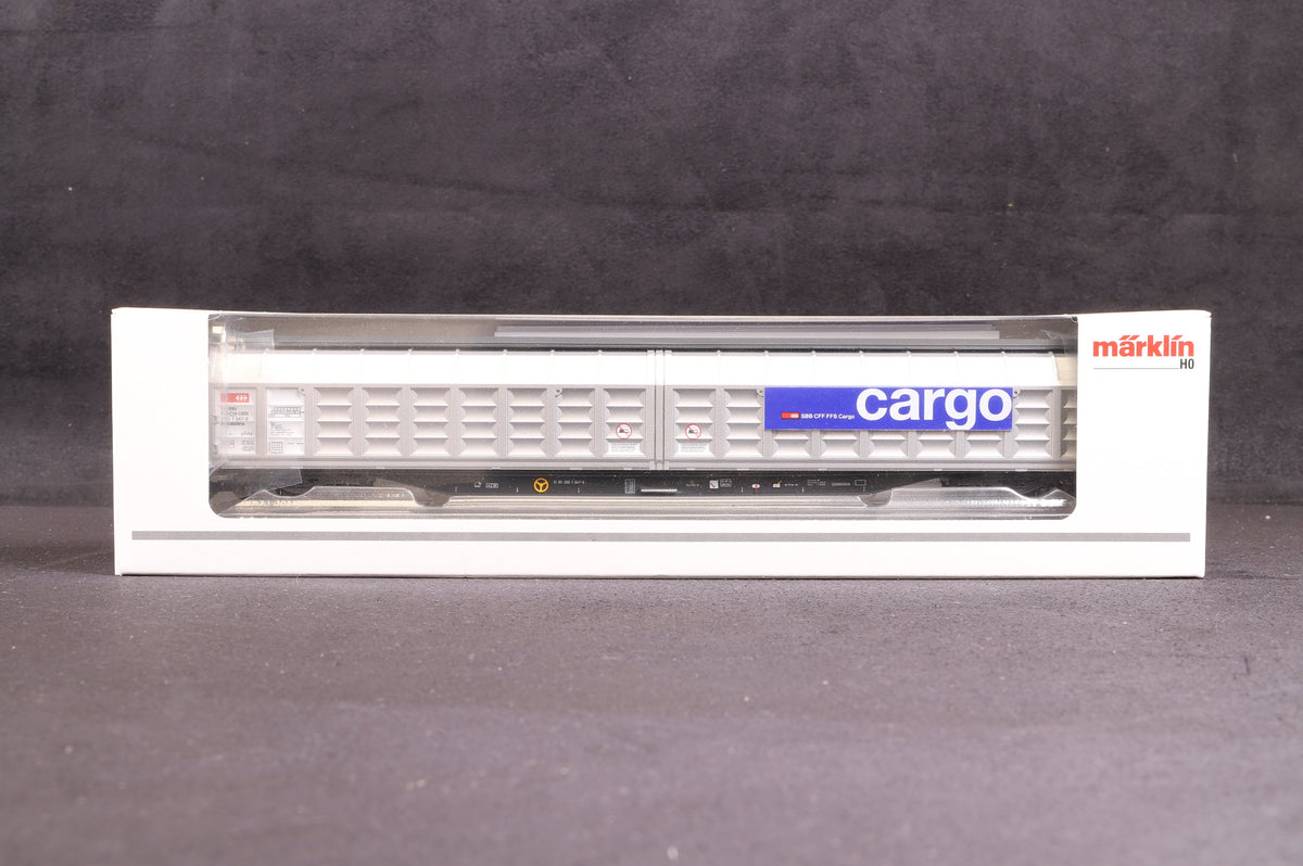 Marklin HO 48055 SBB High Capacity Sliding Wall Boxcar &#39;CARGO&#39;