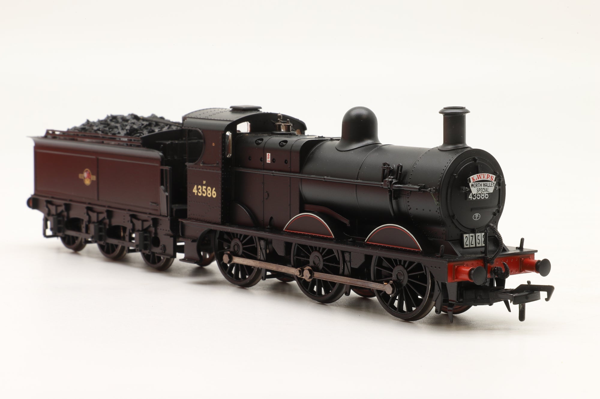 Bachmann OO 31-625Z Class 3F No. 43586 BR Black Late Crest KWVR Exclusive
