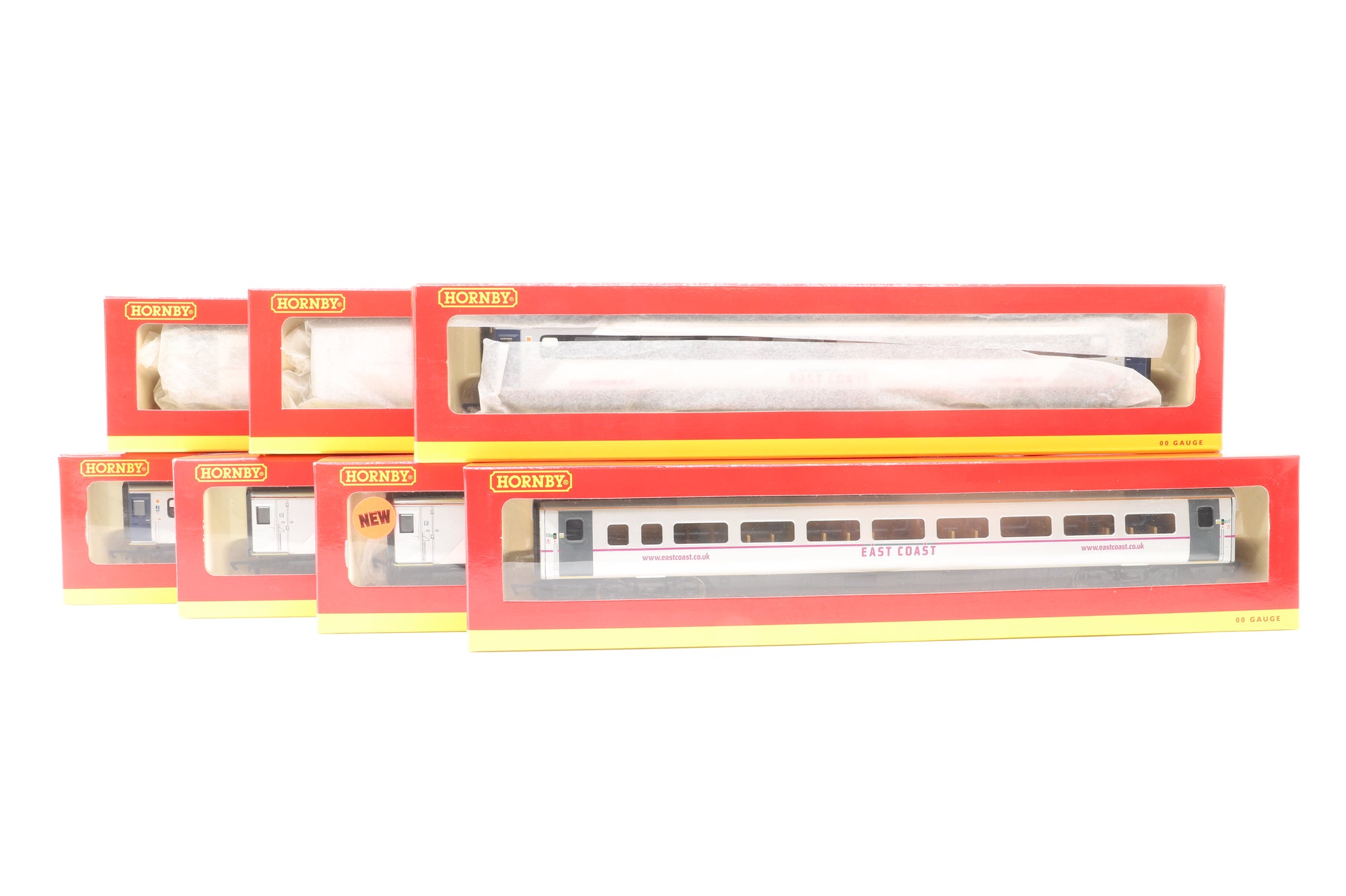 Hornby OO Rake Of 7 Mk4 Coaches East Coast Inc. R4541, R4443, R4542, R4440, R4540, R4441 & R4442