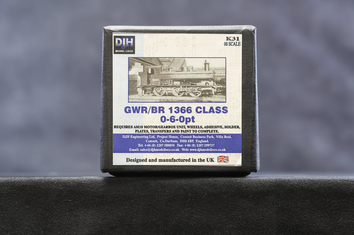 DJH OO K31 GWR/ BR 1366 Class 0-6-0pt Kit
