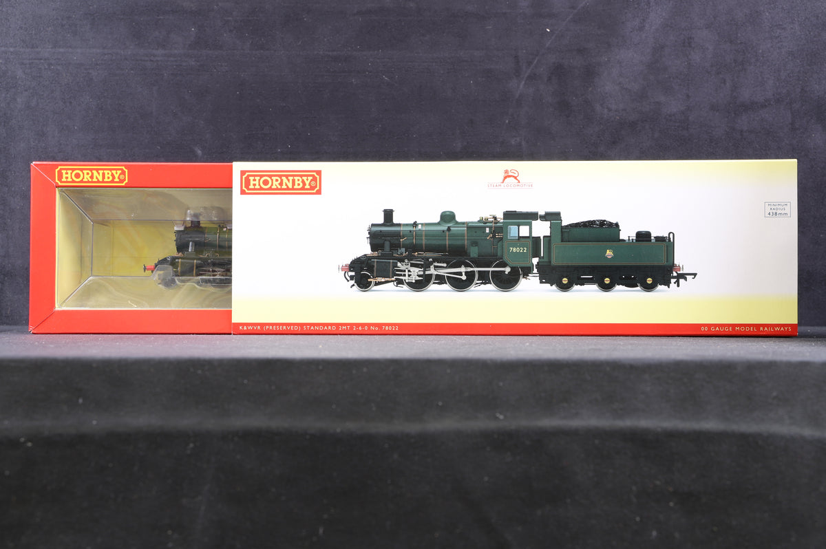 Hornby OO R3837 Standard Class 2MT 2-6-0 &#39;78022&#39; BR Green E/C K&amp;WVR Preserved Excl. Hornby Club